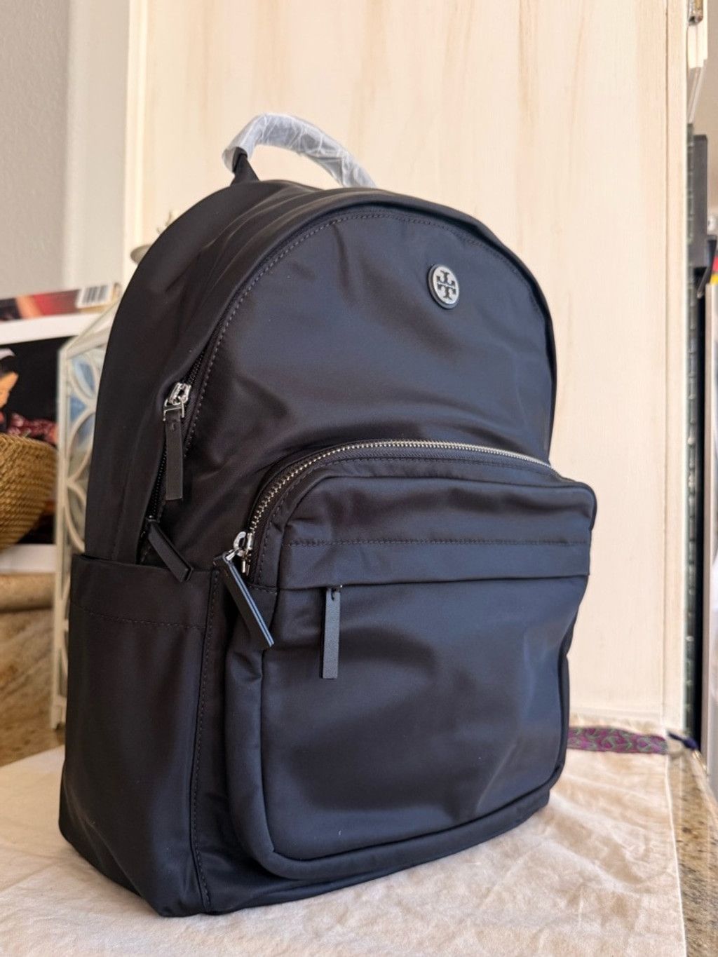 Tory Burch New Tory Burch Ella Black Nylon Backpack large Size ONE SIZE - 9 Thumbnail