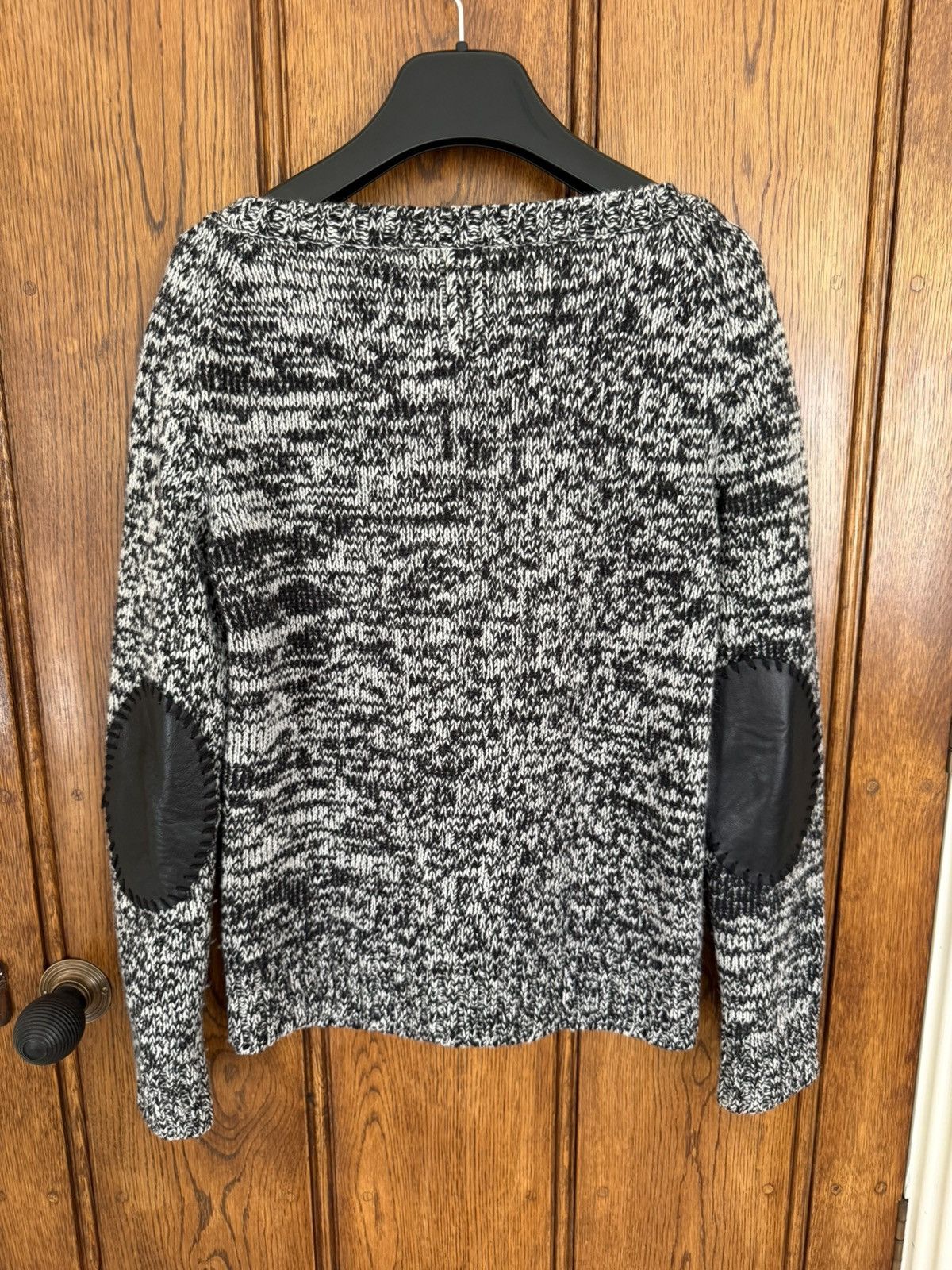 Saint Laurent Paris 1/1 FW16 Saint Laurent sample sweater leather wool scoop Size US S / EU 44-46 / 1 - 9 Thumbnail