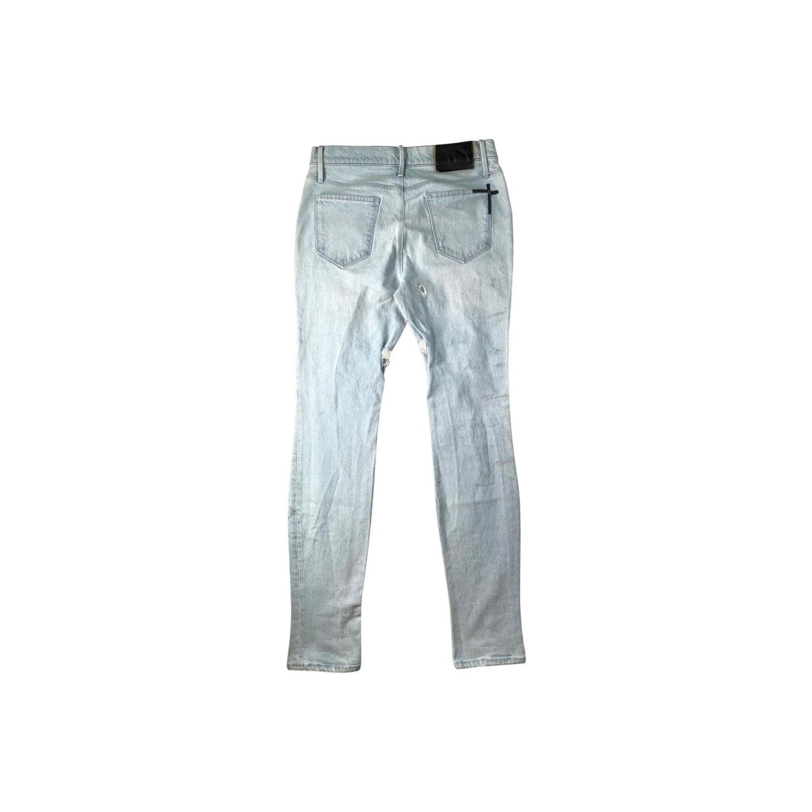 Rta RTA Embroidered Light Wash Jeans Size US 31 - 2 Thumbnail