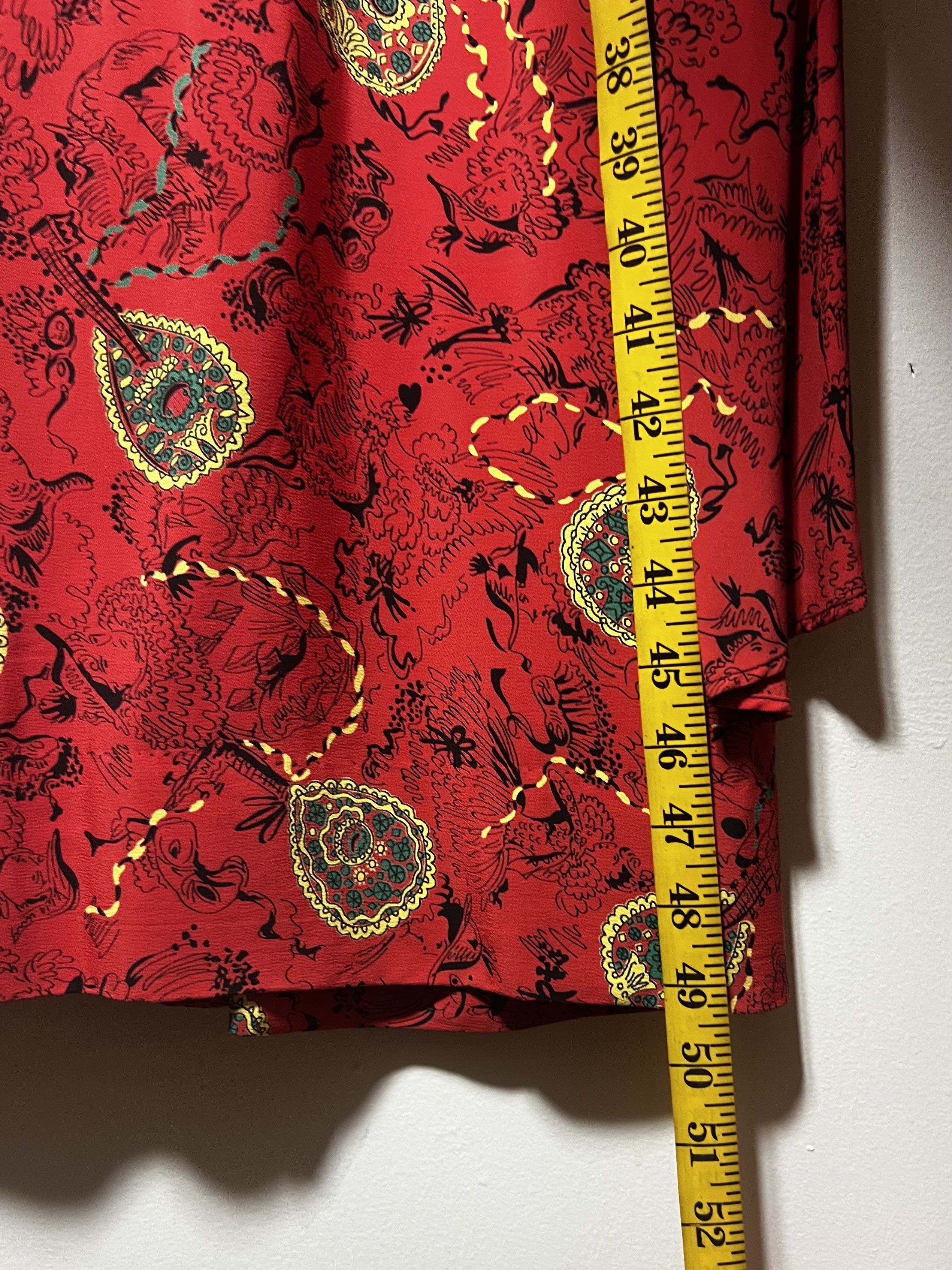 Vintage Vintage 1940's 17th Century Abstract Italian Cocktail Dress Size M / US 6-8 / IT 42-44 - 11 Thumbnail