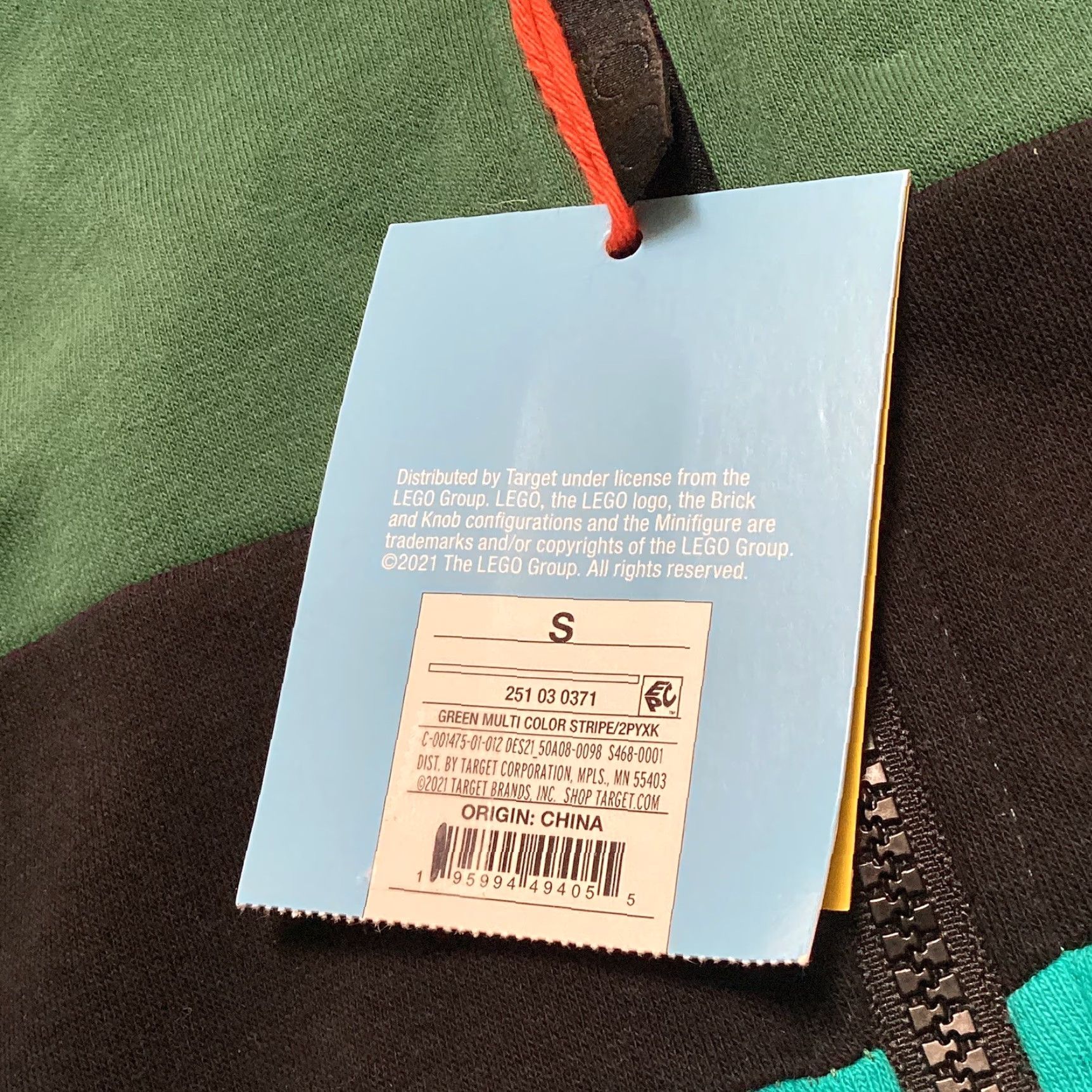 LEGO LEGO x Target Track Jacket Men S Green Color Block Stripe Full Zip Logo Active Shirt Size US S / EU 44-46 / 1 - 4 Thumbnail