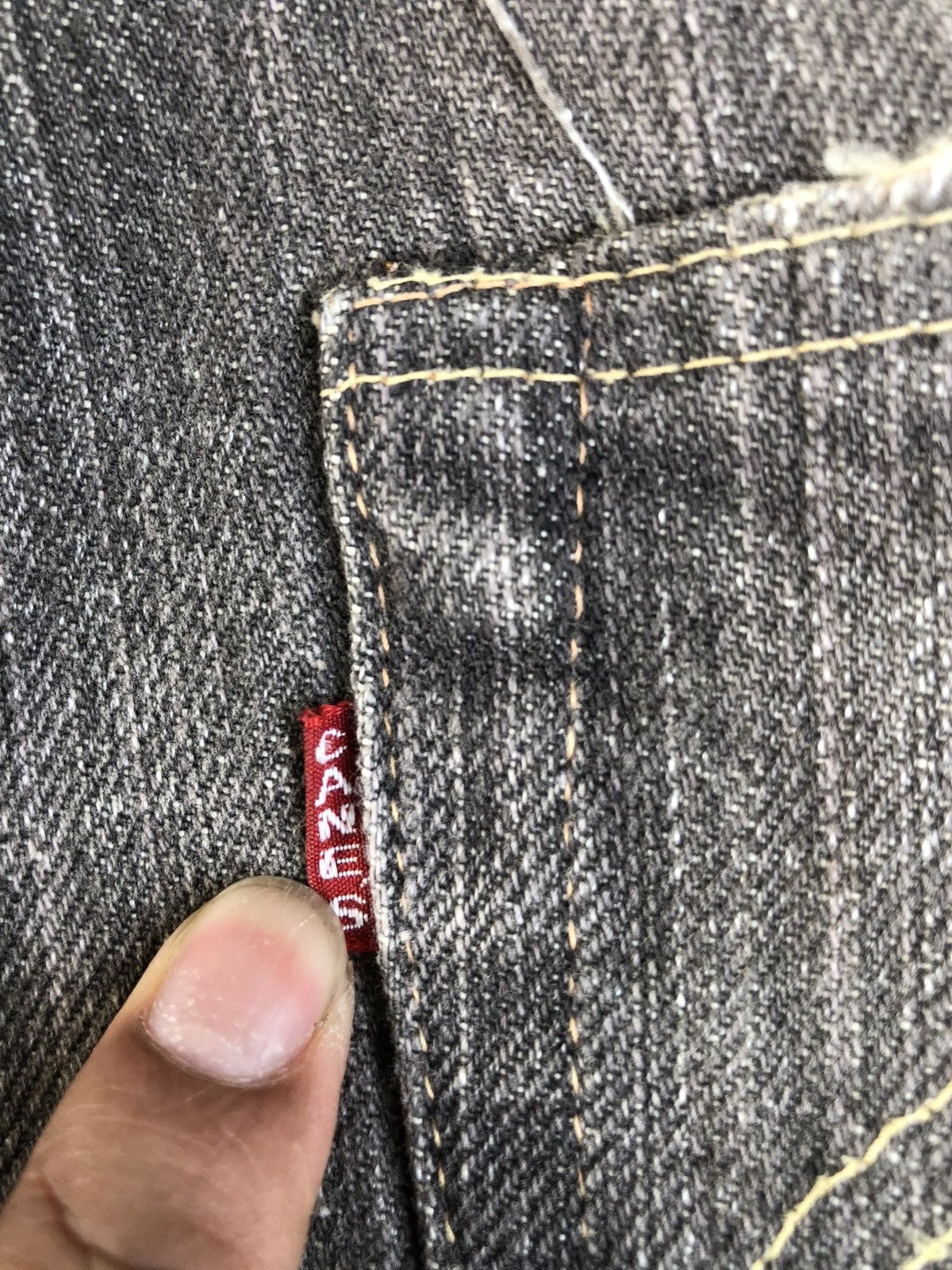 Sugar Cane Vintage Sugarcane Selvedge Denim Distressed Denim Size US 33 - 22 Thumbnail