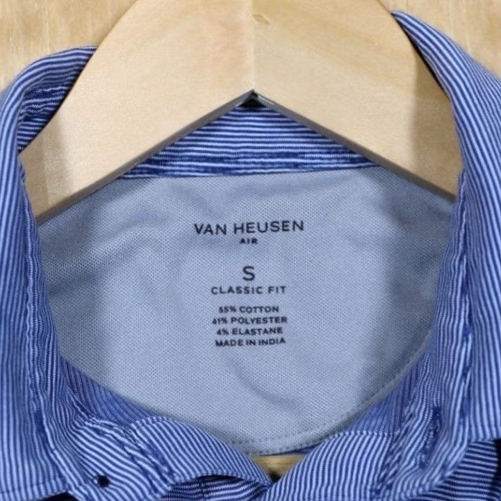 Van Heusen Van Heusen Classic Polo Shirt S - Blue Stripe Size US S / EU 44-46 / 1 - 7 Thumbnail