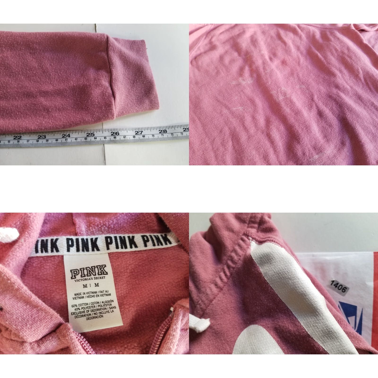 Victoria's Secret Victoria Secret PINK Long Sleeve Zip Up Full Zip Sweatshirt Hoodie Size M Size M / US 6-8 / IT 42-44 - 8 Thumbnail