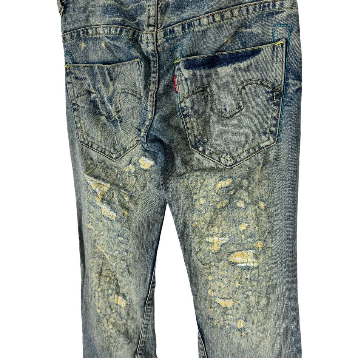 Tornado Mart ⚡️TORNADO MART JAPAN FLARE DISTRESS STYLE DENIM JEANS PANTS Size US 32 / EU 48 - 8 Thumbnail