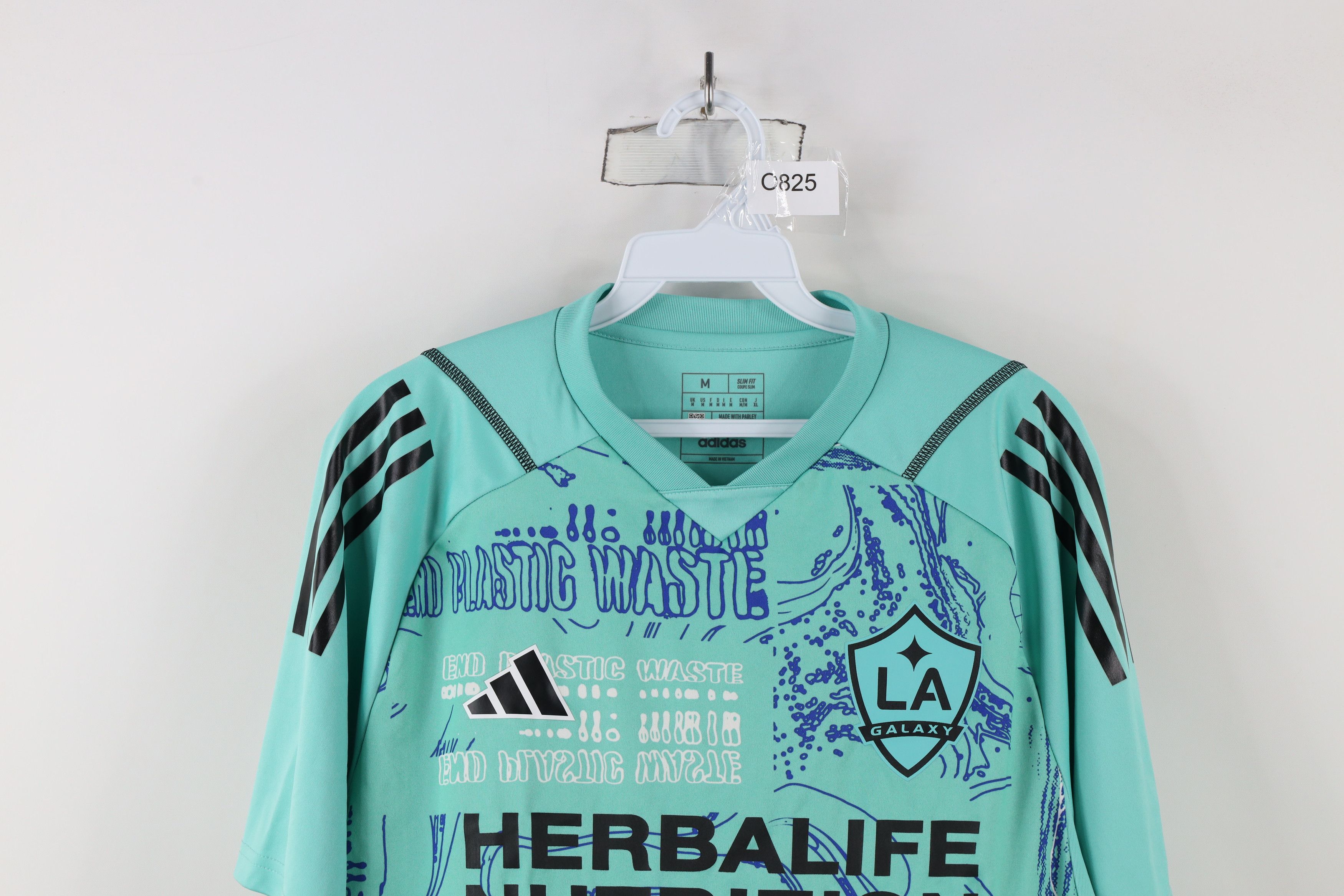 Adidas × Vintage Adidas Slim Fit Tiro Graphic LA Galaxy Soccer Jersey Futbol Size US M / EU 48-50 / 2 - 2 Thumbnail