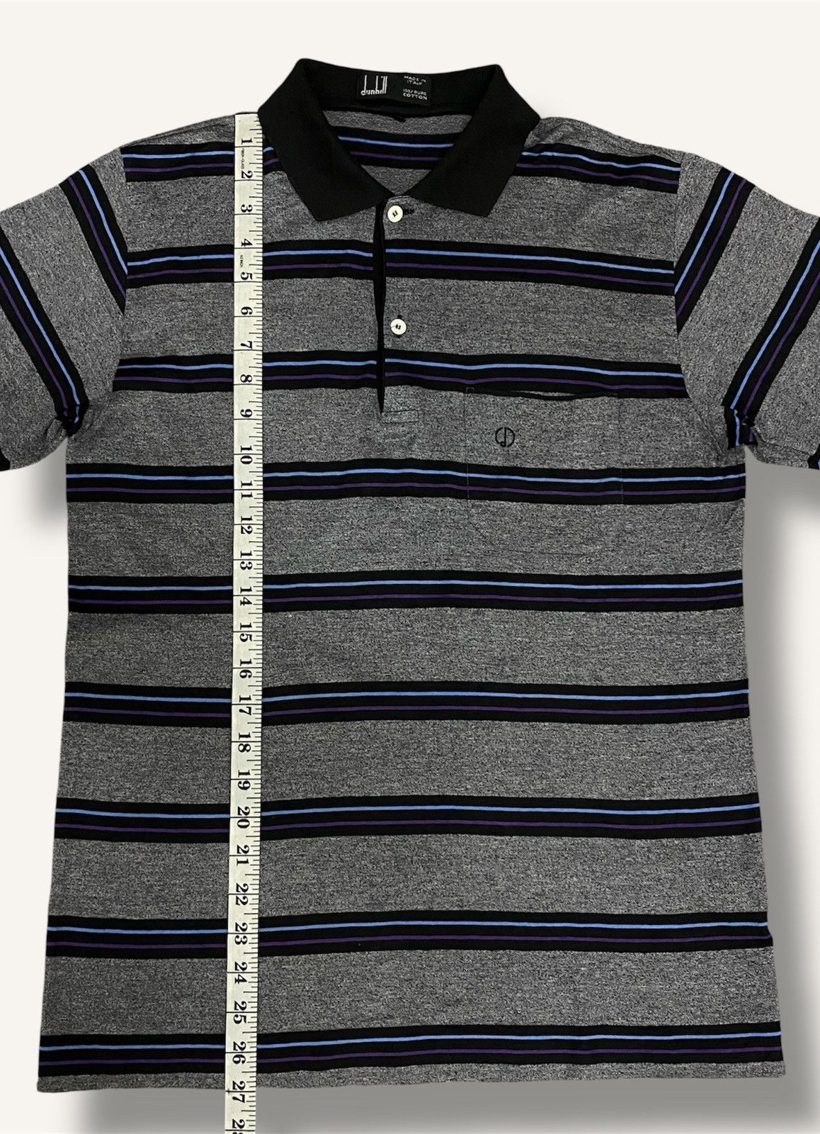 Alfred Dunhill Vintage Dunhill Stripe Polo Single pocket Size US M / EU 48-50 / 2 - 4 Thumbnail