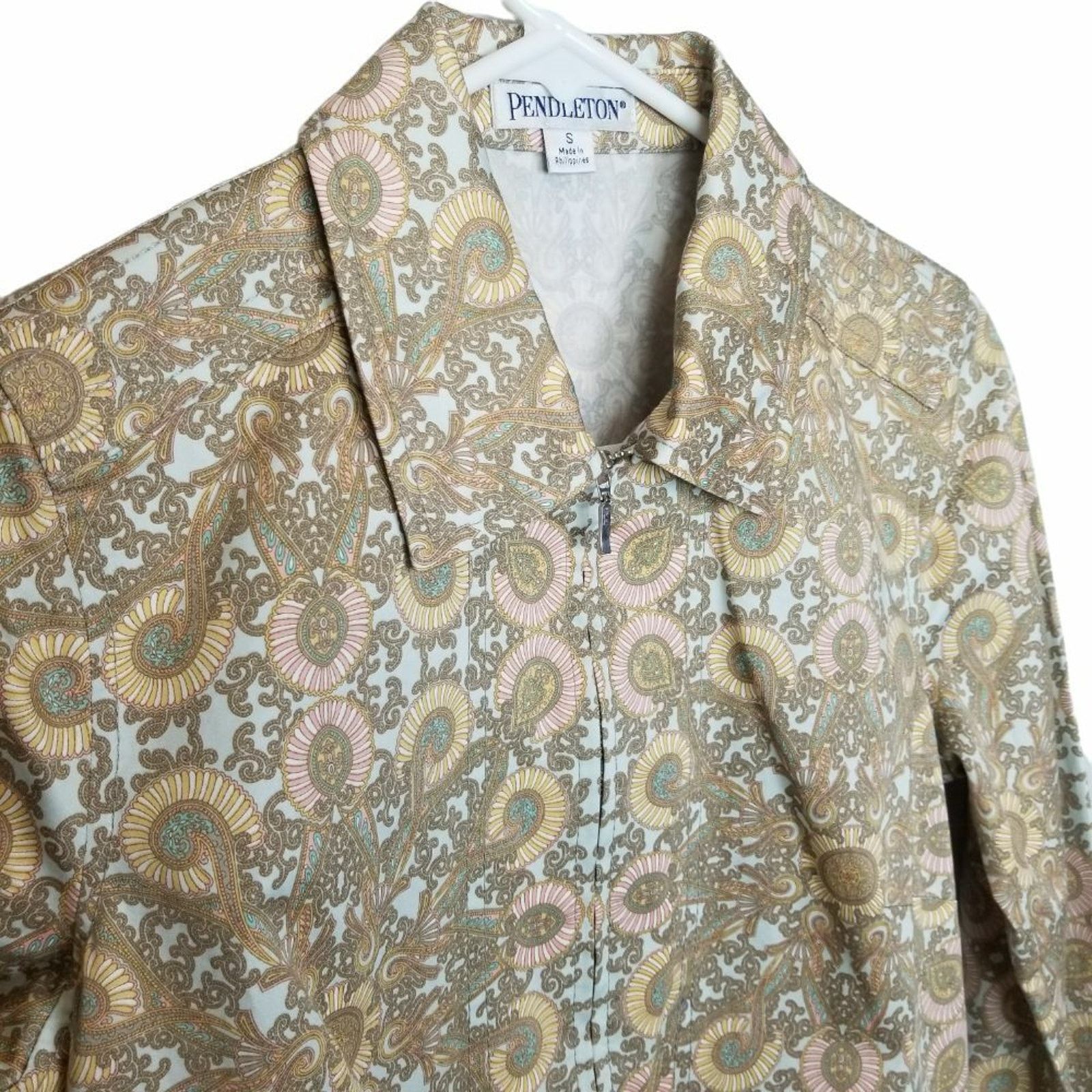 Pendleton Pendleton Womens Full Zip Jacket Geometric Lightweight Artsy Size S / US 4 / IT 40 - 5 Thumbnail