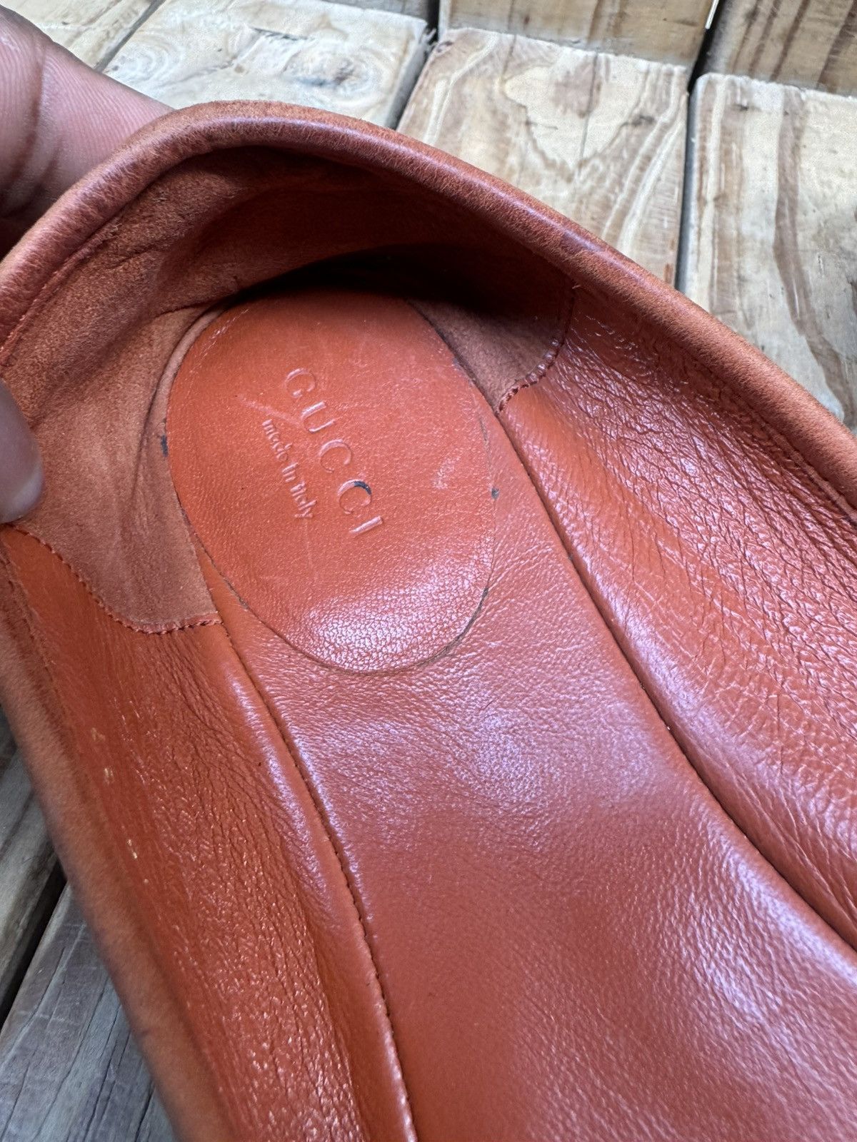 Gucci Gucci Orange women’s leather ballet flats EUR 37 US 7 Size US 7 / IT 37 - 17 Thumbnail
