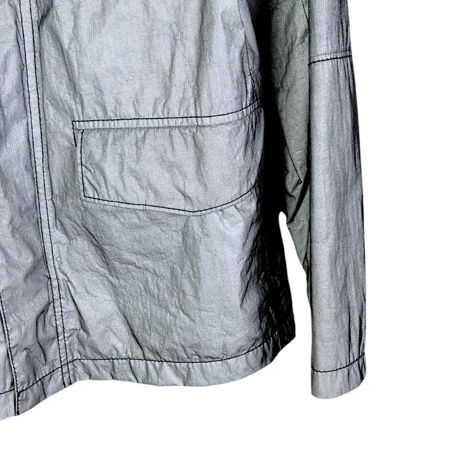 Armani Collezioni Armani Collezioni Men's L Gray Full Zip Field Jacket Luxury Size US L / EU 52-54 / 3 - 6 Thumbnail