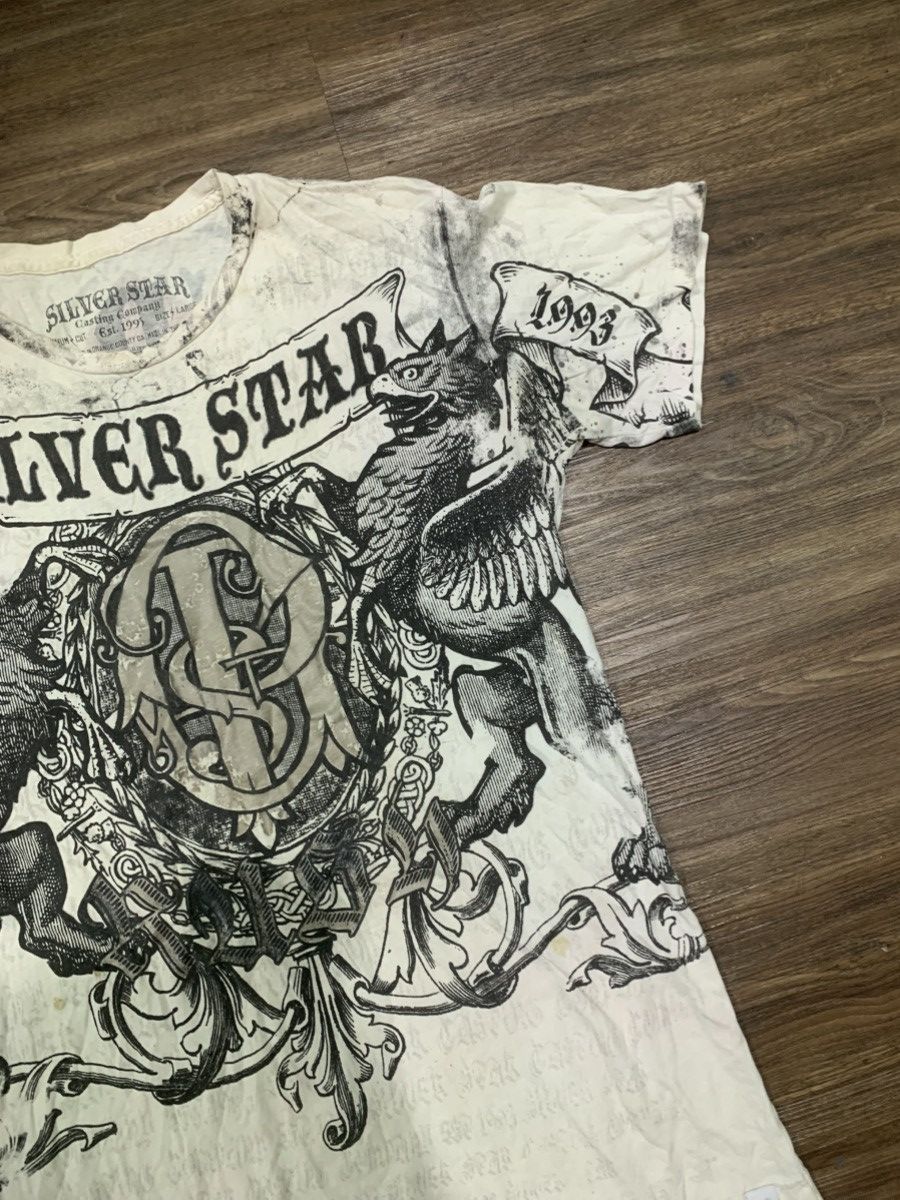 Japanese Brand Y2K Silver Star Affliction Style Tee Size US L / EU 52-54 / 3 - 3 Thumbnail