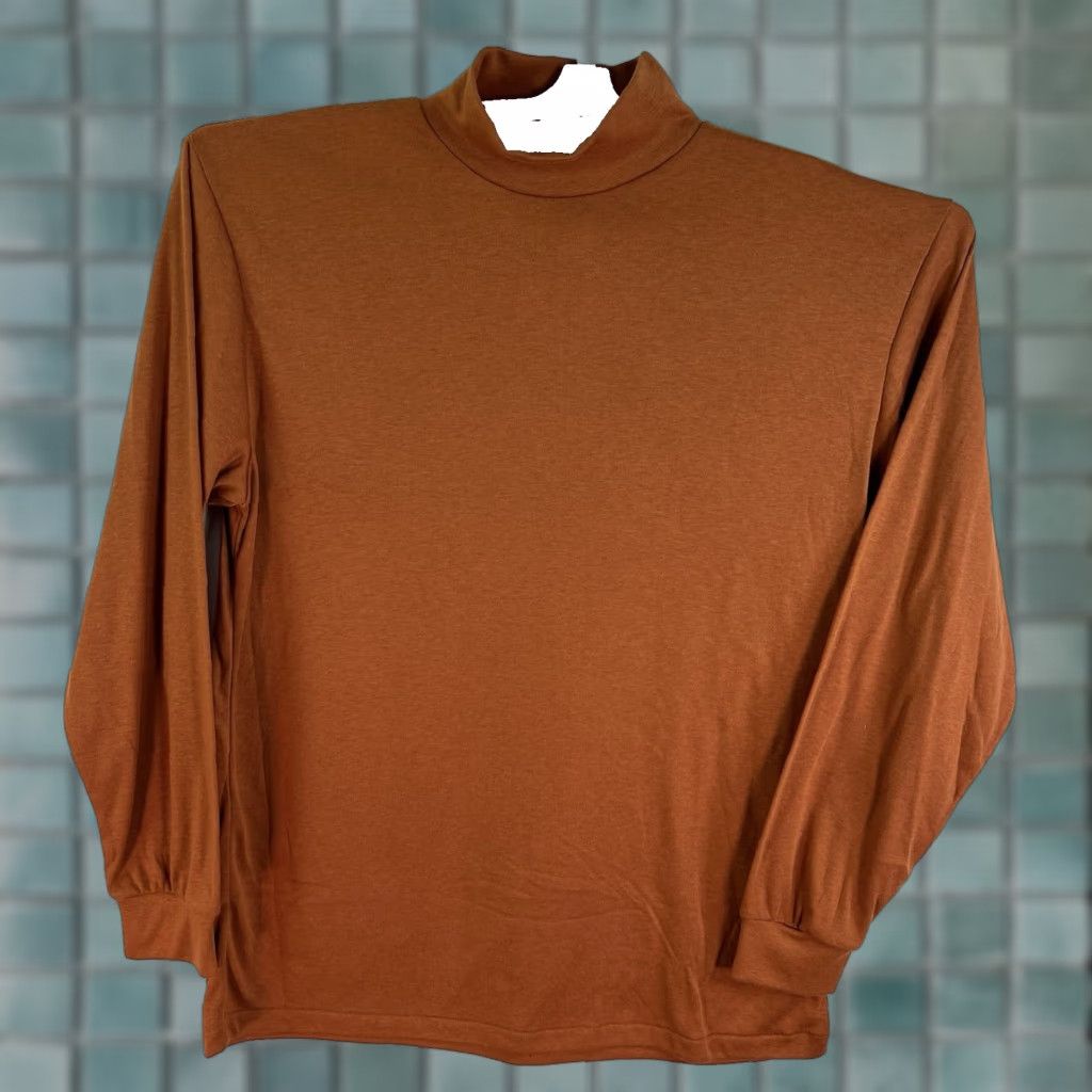 Vintage LL Bean Shirt Mens LT Tall Amber Stretch Soft High Neck Long Sleeve US Made Size US L / EU 52-54 / 3 - 1 Thumbnail