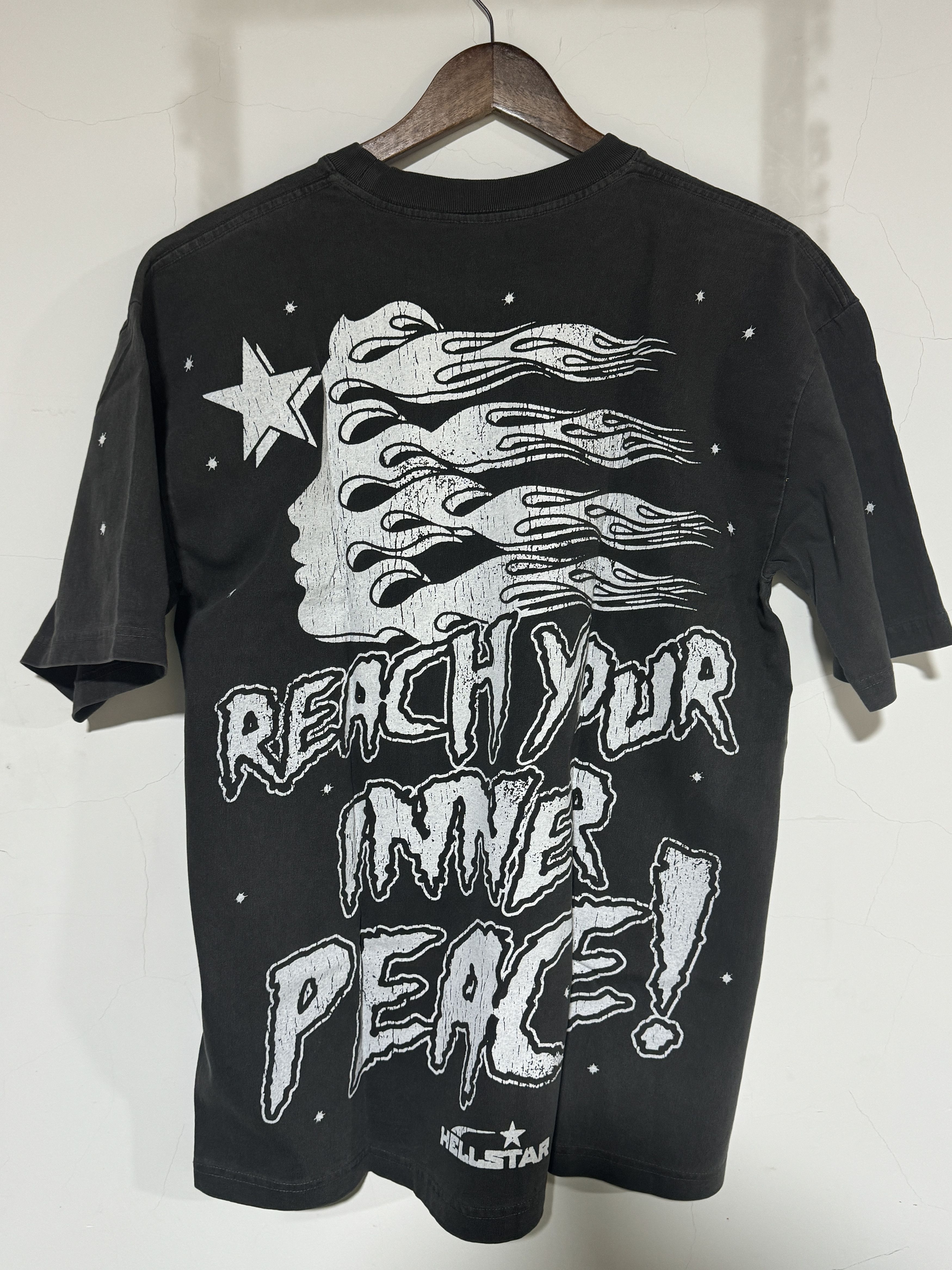 HELLSTAR Hellstar Inner Peace Vintage Black Tee Size US M / EU 48-50 / 2 - 2 Thumbnail
