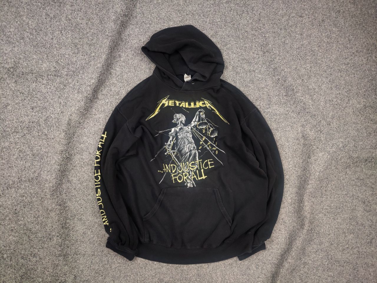 Vintage Metalicca Justice for All Black Hoodie Rock 90's