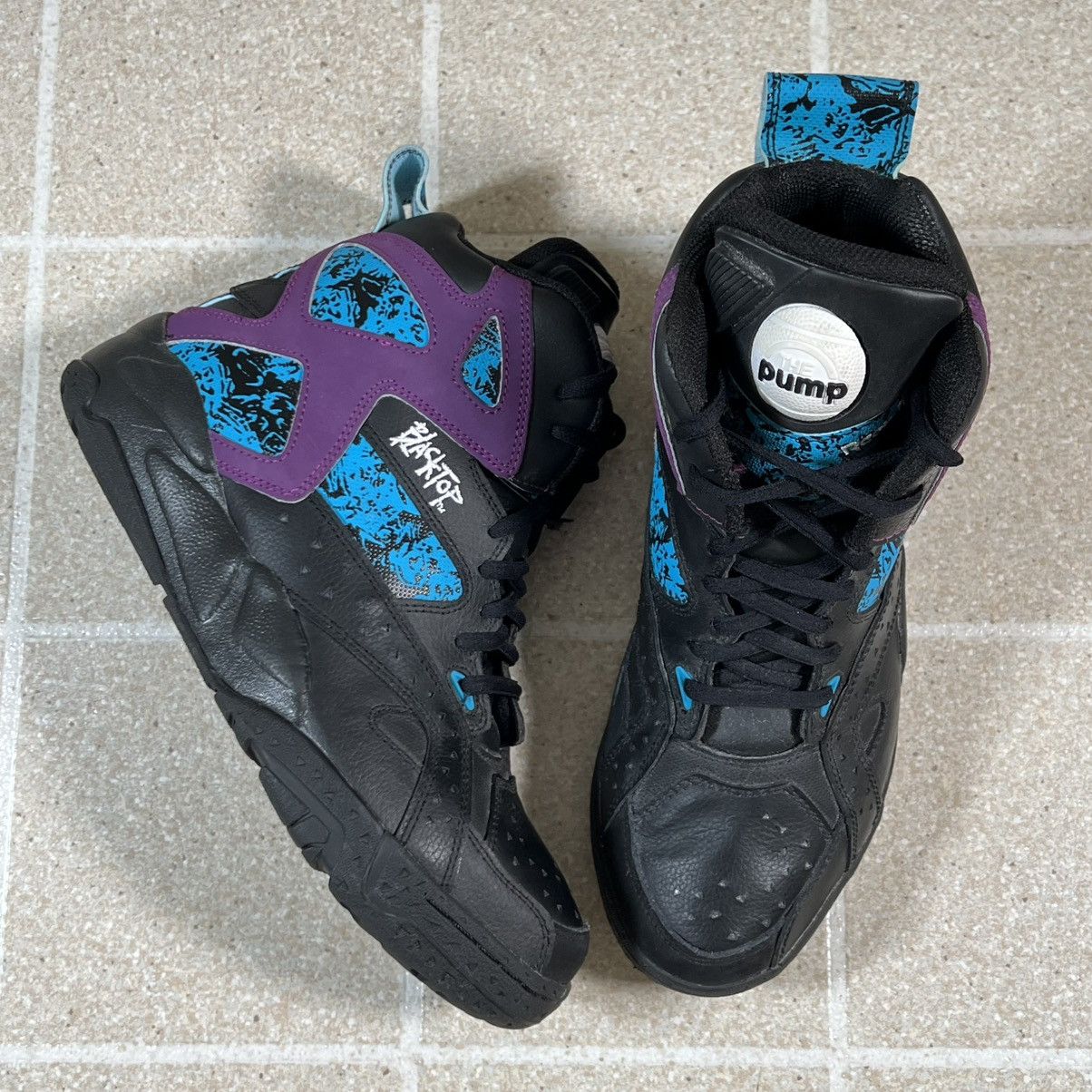 Reebok Reebok Blacktop Battleground Pump Black/Purple Size 7 Size US 7 / EU 40 - 2 Thumbnail