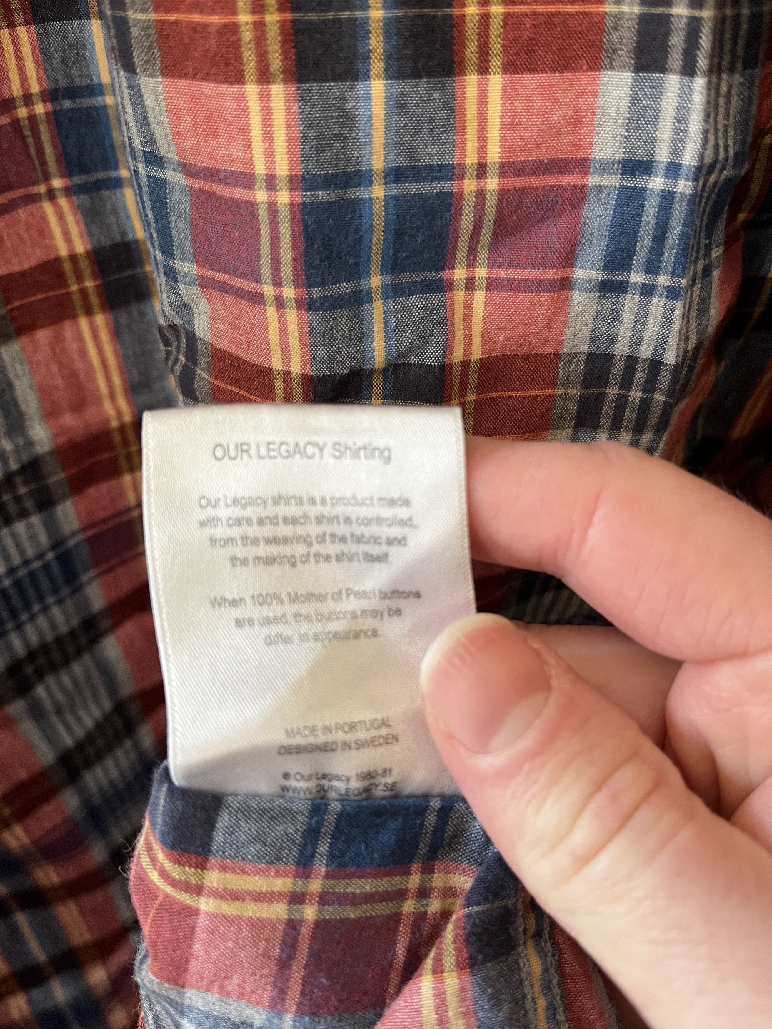 Our Legacy Our Legacy plaid button down Size US L / EU 52-54 / 3 - 5 Thumbnail