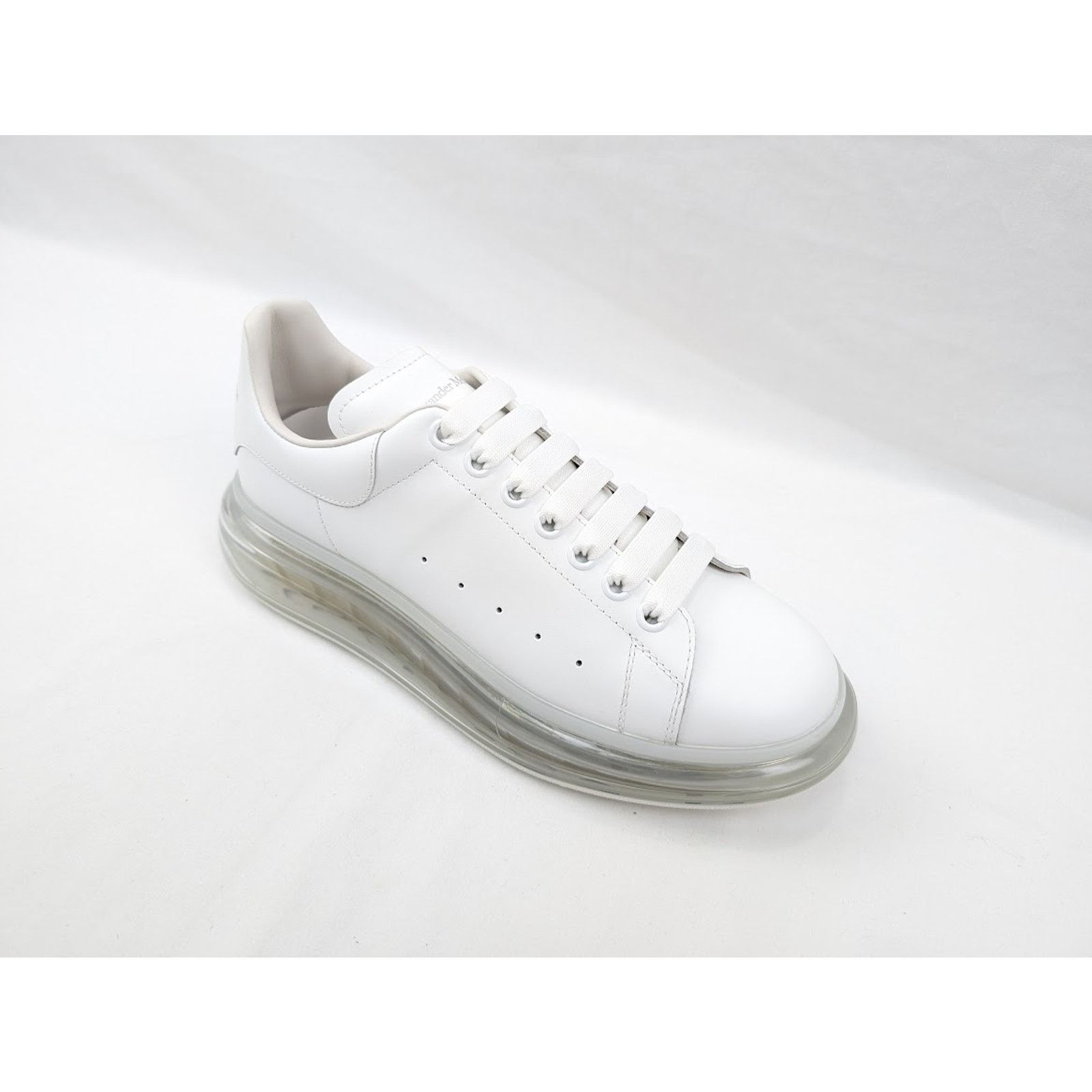Alexander McQueen o1rshd1 Larry Transparent Sole Rubber Sneaker in White Size US 11 / EU 44 - 3 Thumbnail
