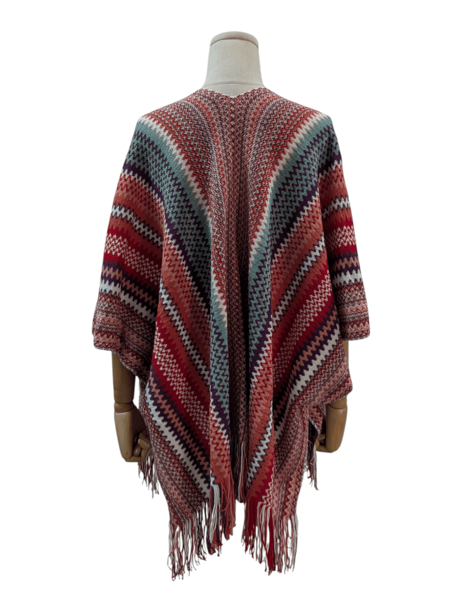 Missoni Multicolor Cape with Tassel Ends Size ONE SIZE - 2 Thumbnail