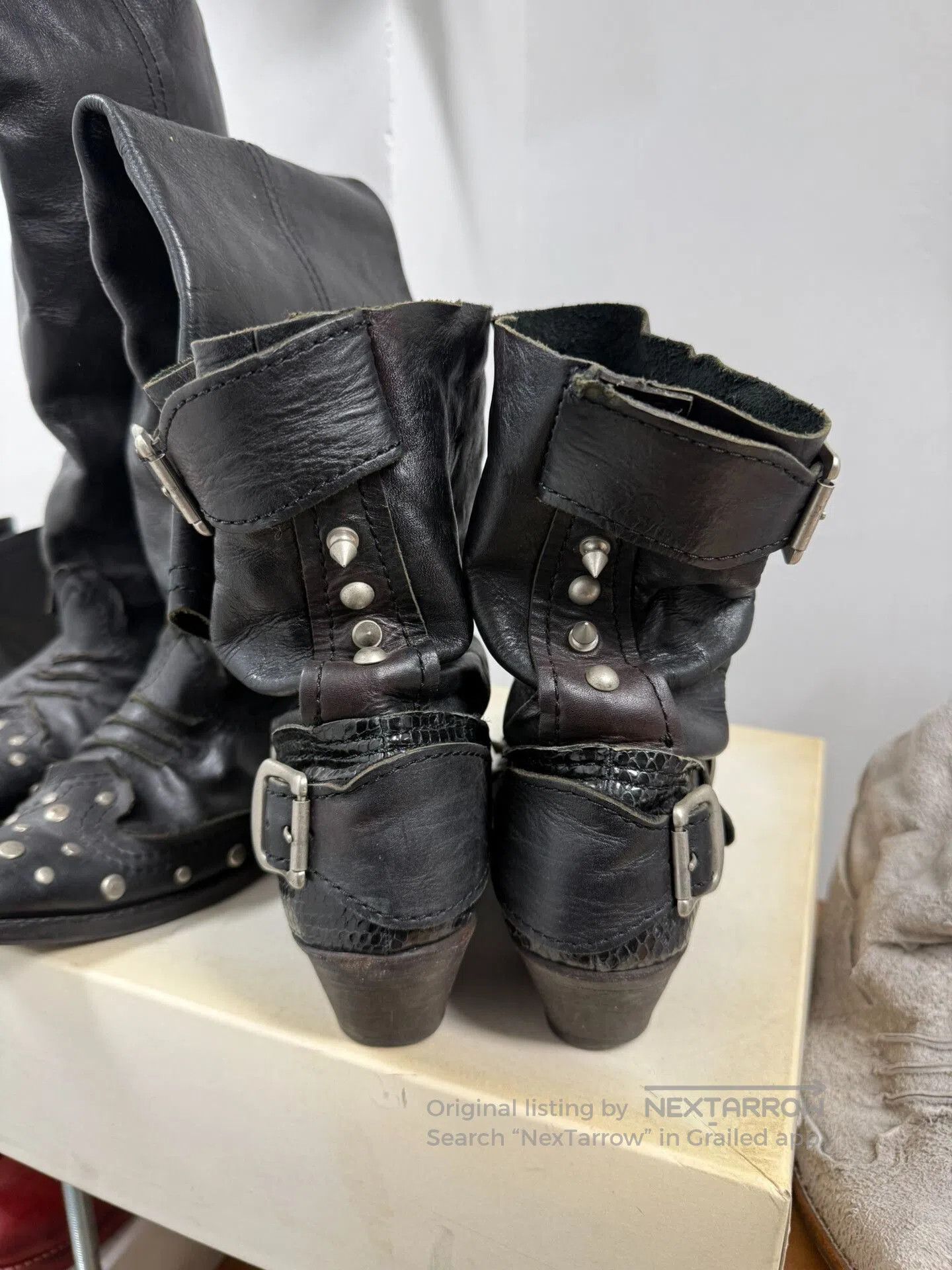 Junya Watanabe Junya Watanabe 06AW Distressed Studded Boots. Size US 6 / IT 36 - 5 Thumbnail