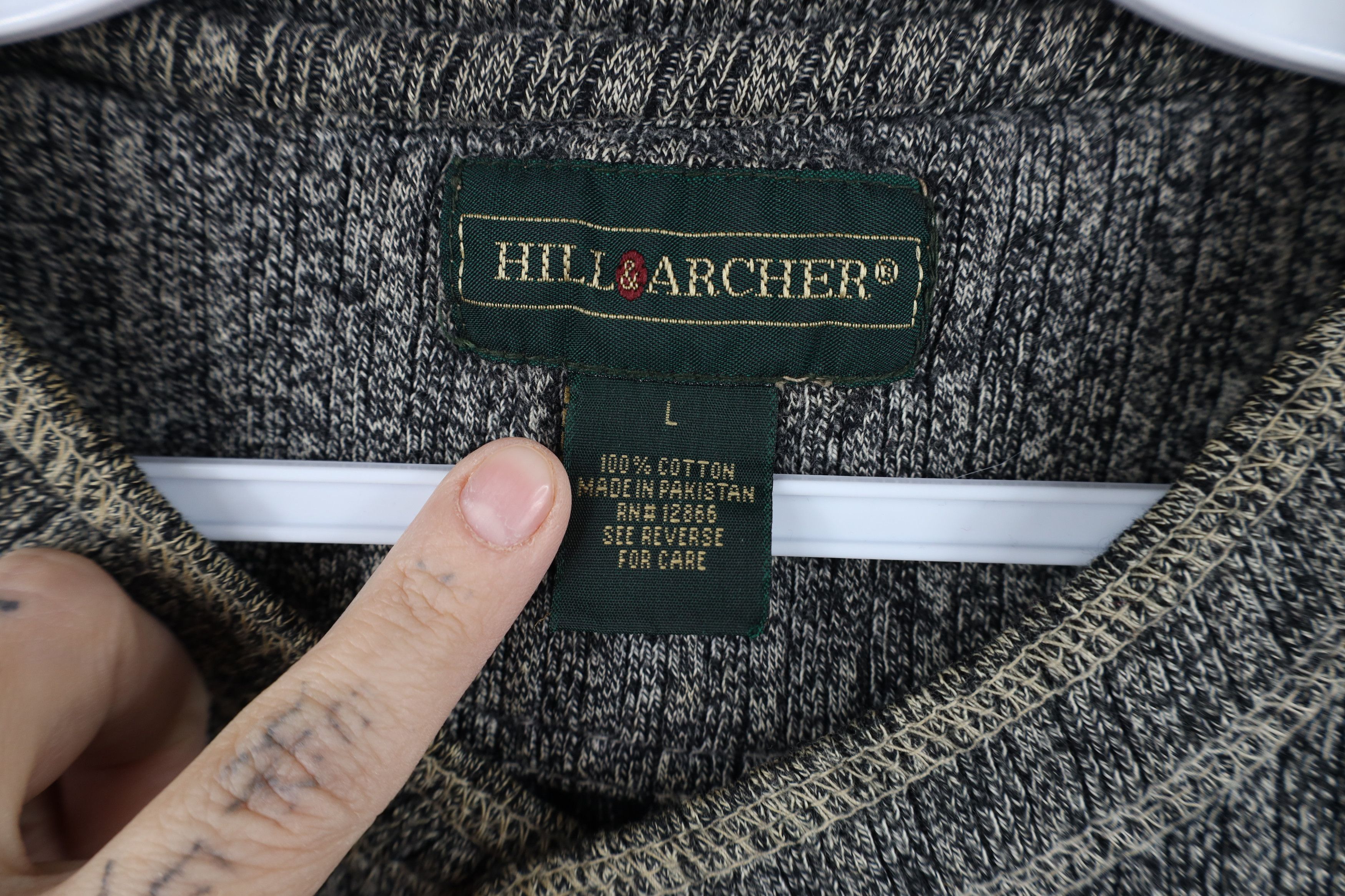 Vintage Vintage 90s Streetwear Heavy Ribbed Knit Henley T-Shirt Size US L / EU 52-54 / 3 - 4 Thumbnail