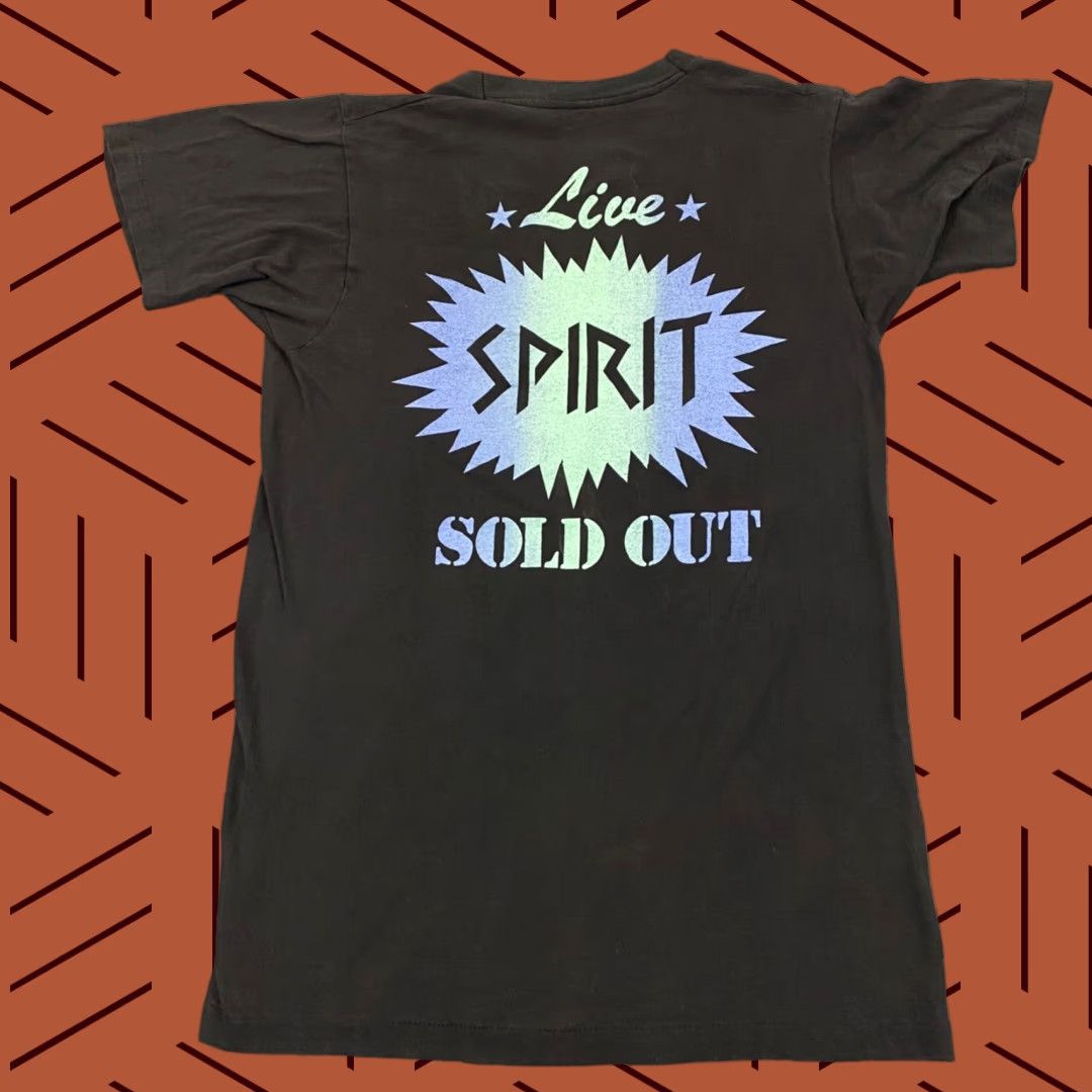 ESPIRIT VINTAGE Spirit Live Shirt Mens Small Black Guitar Sold Out Graphic Tee 90s 80s Size US S / EU 44-46 / 1 - 1 Thumbnail