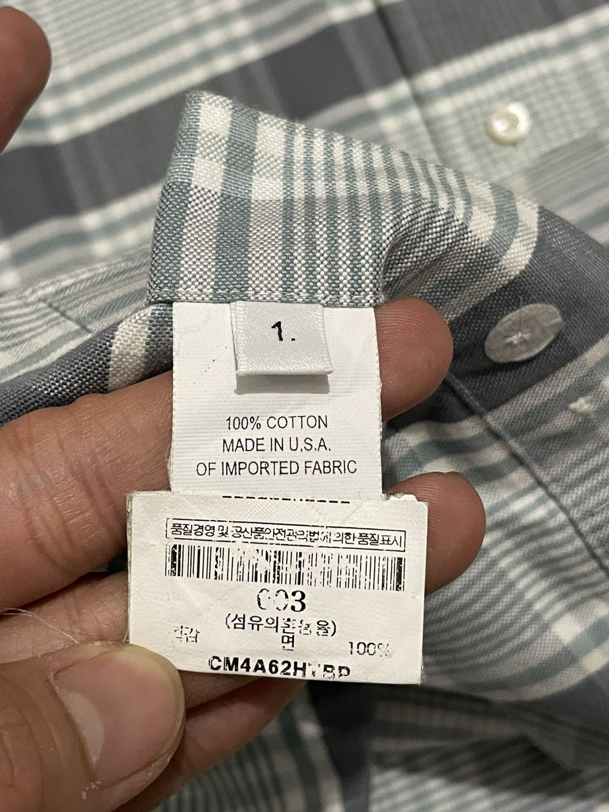 Thom Browne THOM BROWNE Chest Pocket Oxford Shirt Stripe Size US M / EU 48-50 / 2 - 10 Thumbnail