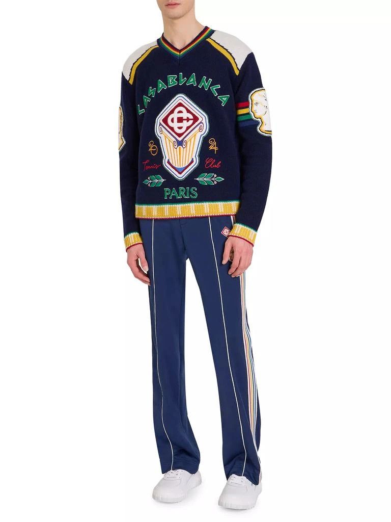 Casablanca os11x0725 Venus As A Boy Fraternity Wool V-Neck Sweater Size US S / EU 44-46 / 1 - 2 Thumbnail
