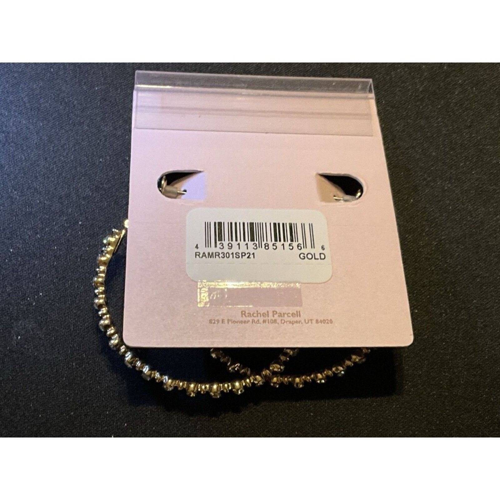 Other Rachel Parcell Gold Tone And Rhinestones Hoop Earrings Size ONE SIZE - 5 Thumbnail
