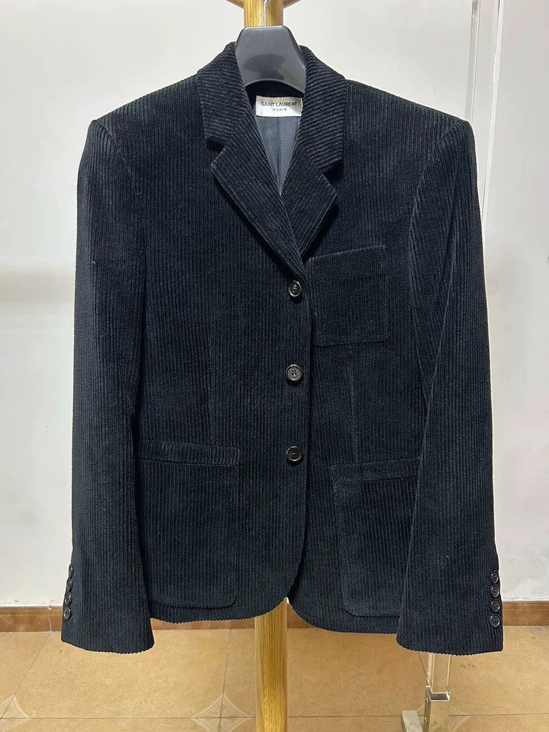 Saint Laurent Paris saint laurent parisBlack Corduroy blazer 2503-Nextarrow Size 44R - 1 Thumbnail