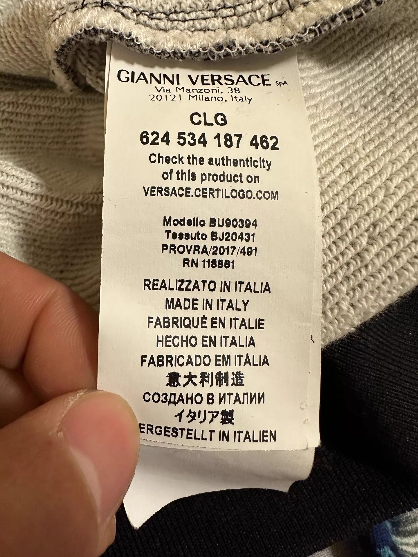 Versace Versace Main Line Blue Gold Baroque Hoodie L Size US L / EU 52-54 / 3 - 7 Thumbnail