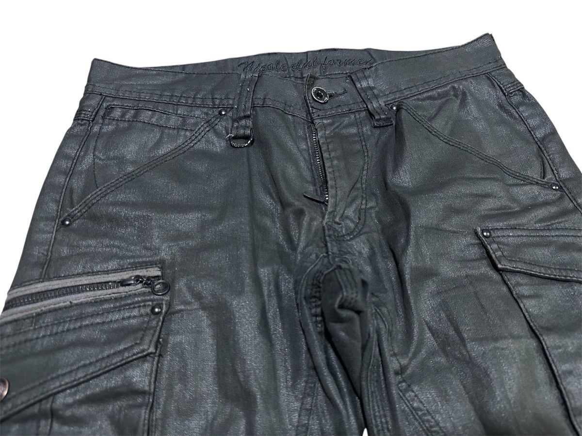 Nicole Club 🔥Y2K Archived Nicole Club For Men Waxed Cargo Pants Goth Size US 30 / EU 46 - 5 Thumbnail