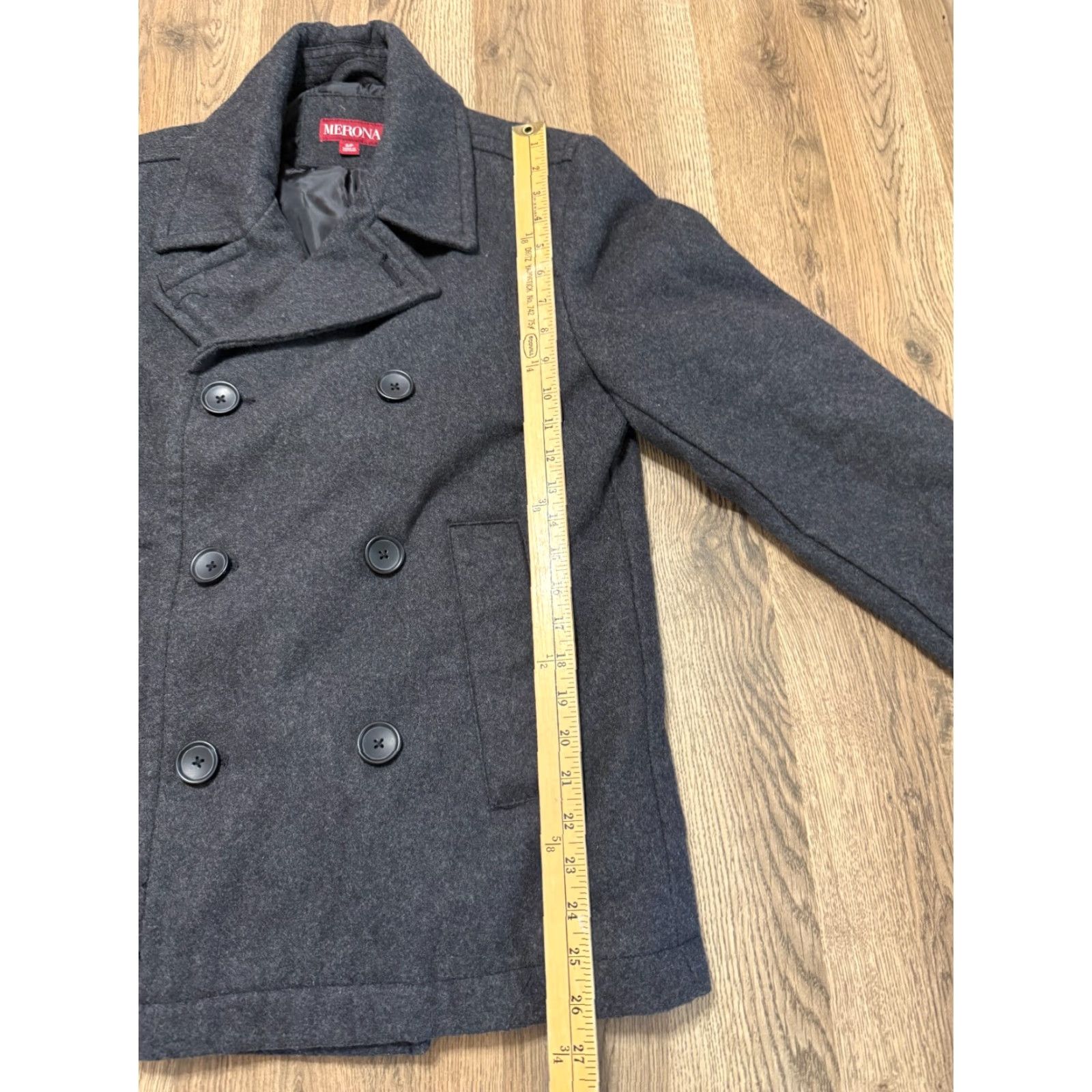 Merona Merona Jacket Women's Size Small Grey Pea Coat Wool Blend Button Up Blazer Lined Fall Spring Summer Modern Casual Size S / US 4 / IT 40 - 6 Thumbnail