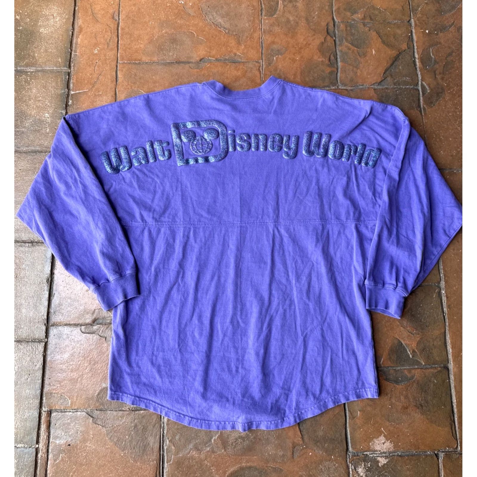 Disney VINTAGE Disney Parks Walt Disney World Glitter Spirit Jersey Shirt Unisex Small Purple Long Sleeve Size S / US 4 / IT 40 - 2 Thumbnail