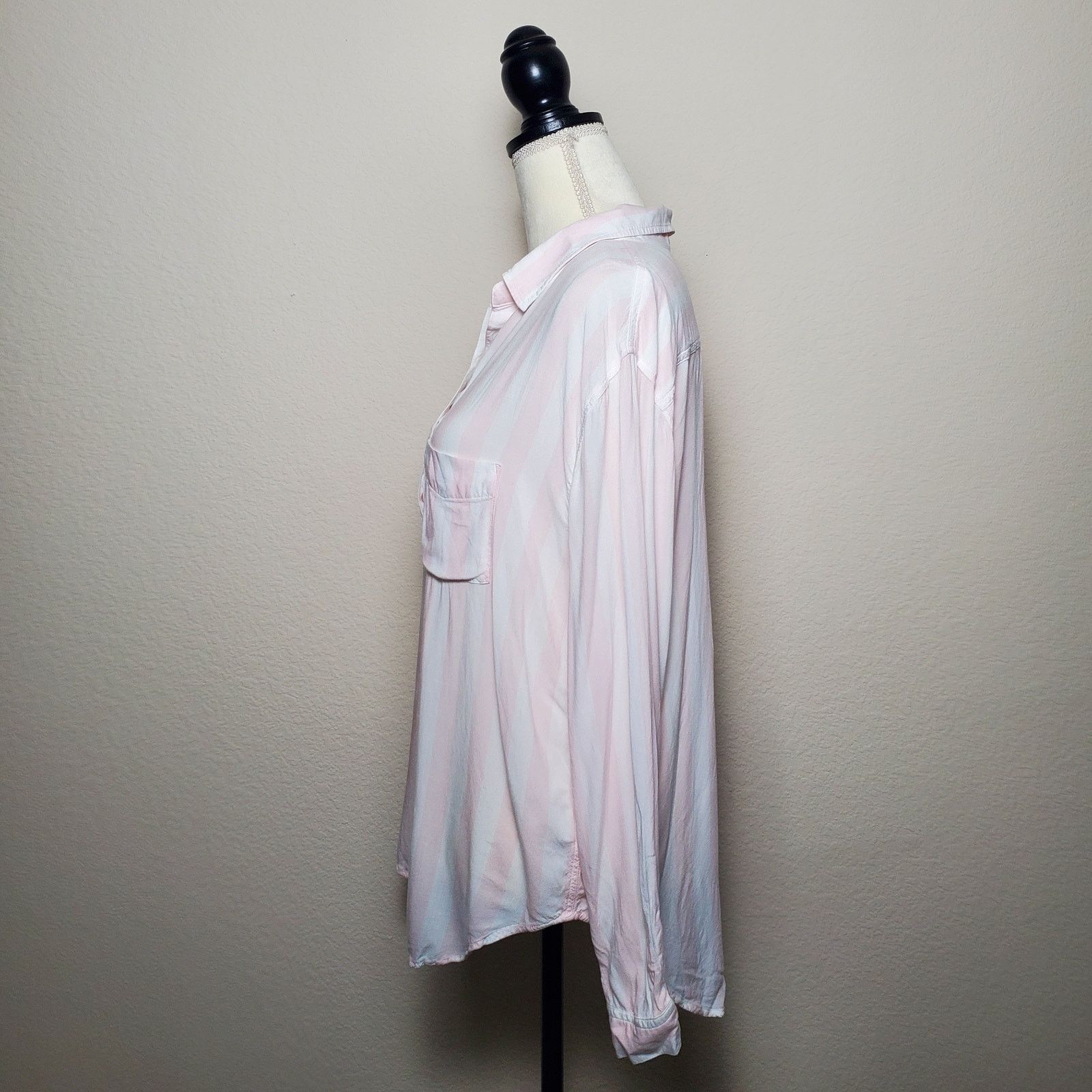 Rails Rails Elle Pink Striped Blouse Medium Size M / US 6-8 / IT 42-44 - 4 Thumbnail