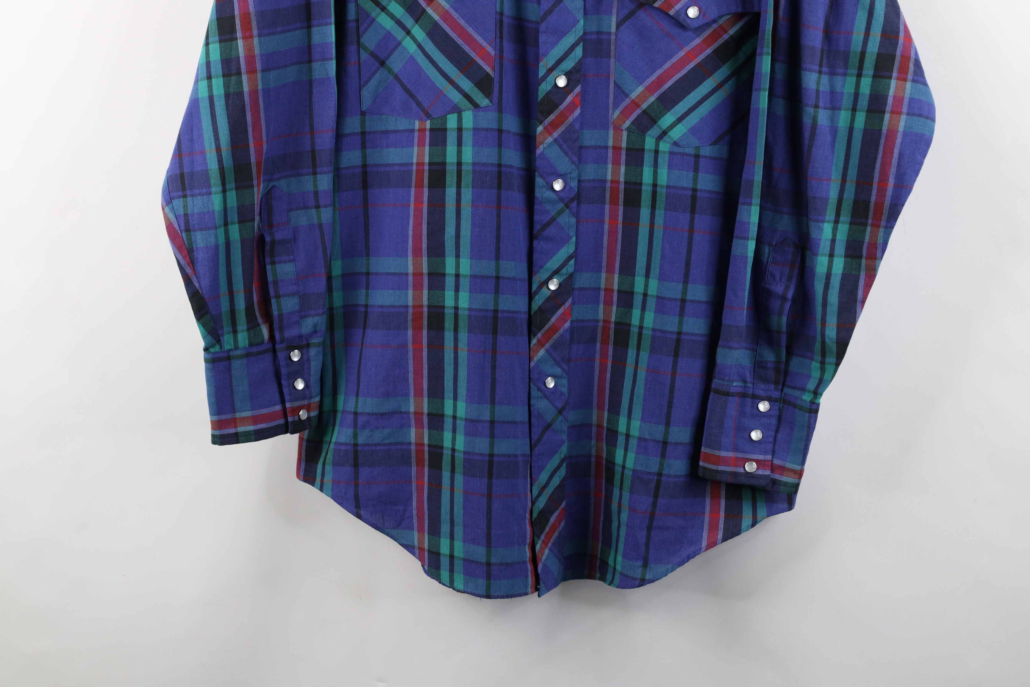Vintage Vintage 70s Streetwear Rodeo Cowboy Button Shirt Plaid Size US M / EU 48-50 / 2 - 3 Thumbnail