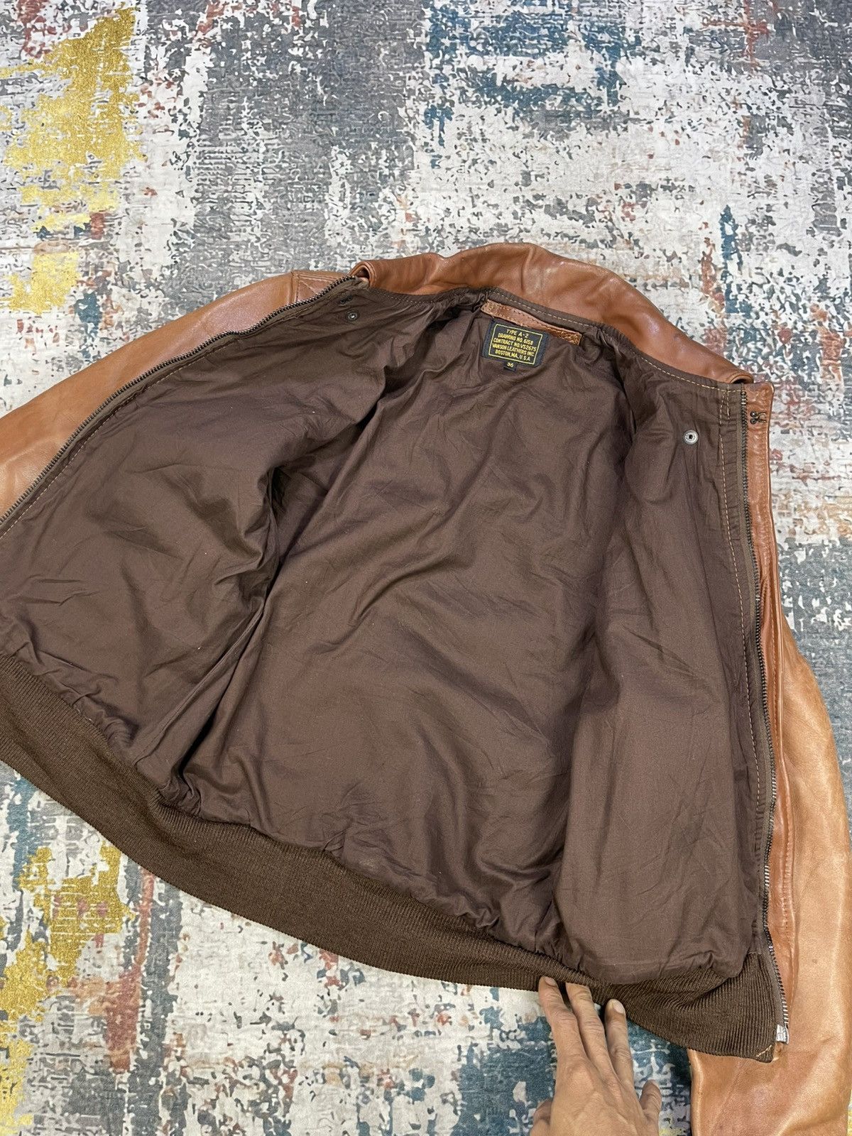 Vanson Leathers Vtg Vanson Leather Type A-2 Flight Jacket Size US XS / EU 42 / 0 - 9 Thumbnail