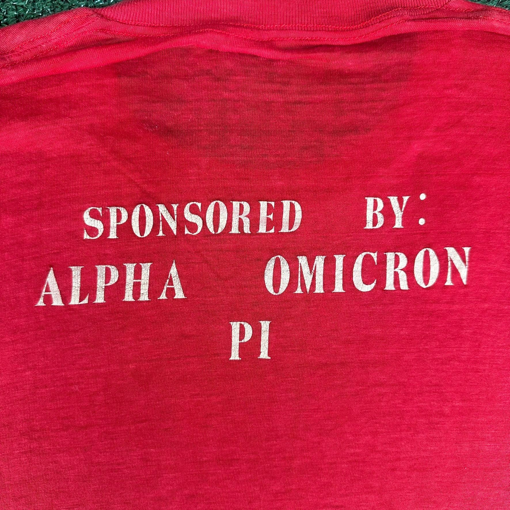 Vintage Vintage 80s AOII Sorority Dance Contest T-Shirt Red S/M Sing Size US M / EU 48-50 / 2 - 7 Thumbnail