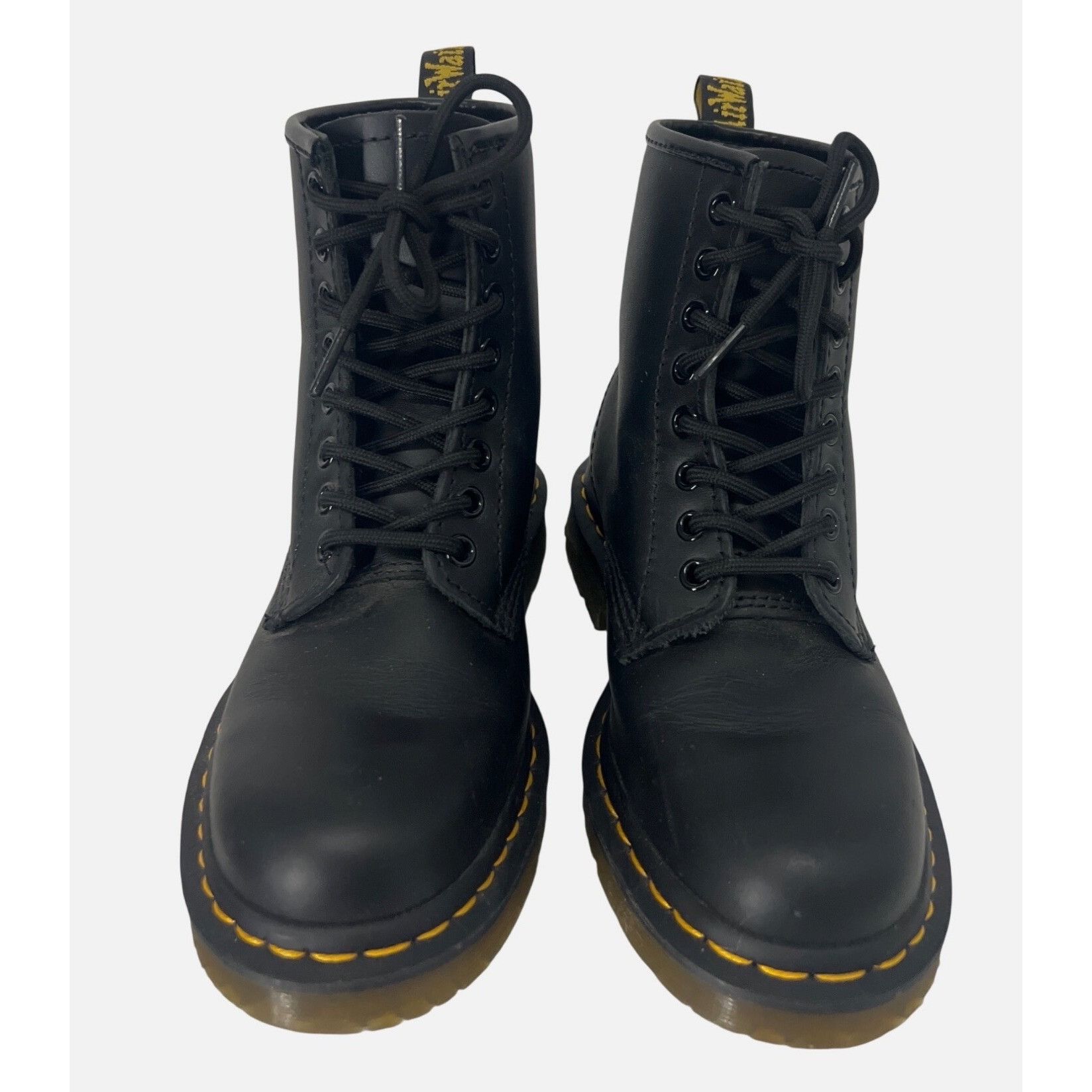 Dr. Martens Dr. Martens Air Wair Black Leather Lace Up Ankle Combat Cush Size US 6 / IT 36 - 3 Thumbnail