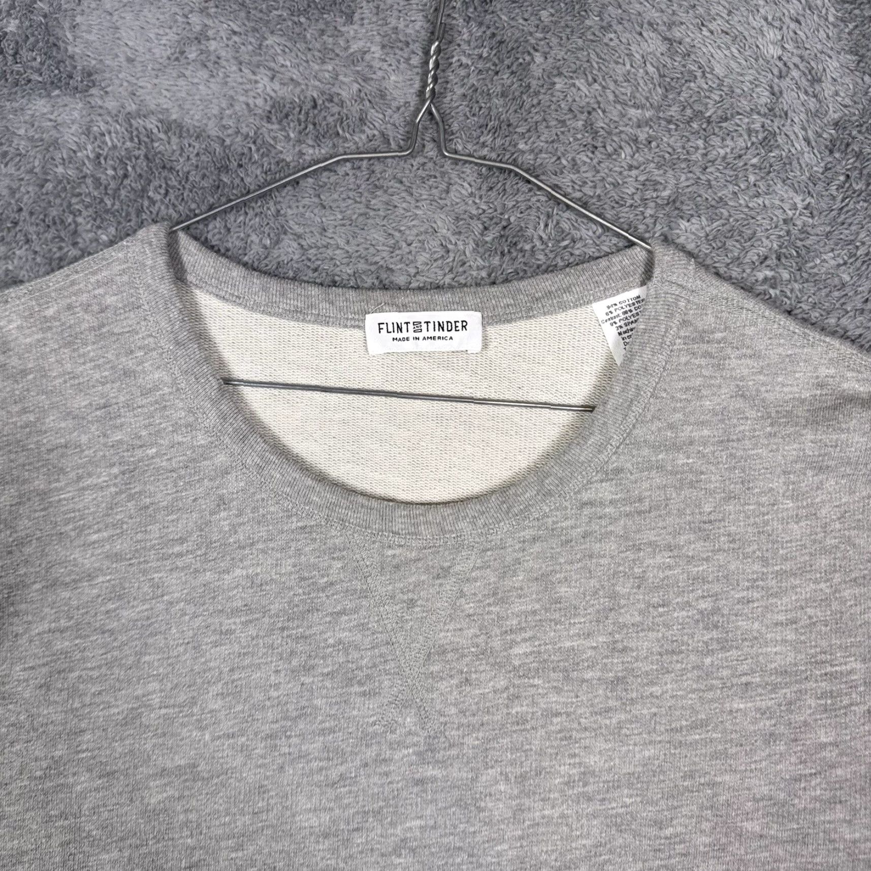 Flint And Tinder Flint & Tinder Sweatshirt Mens 2XL Crewneck Pullover Cotton Blend Gray USA Made Vintage Size US XXL / EU 58 / 5 - 4 Thumbnail