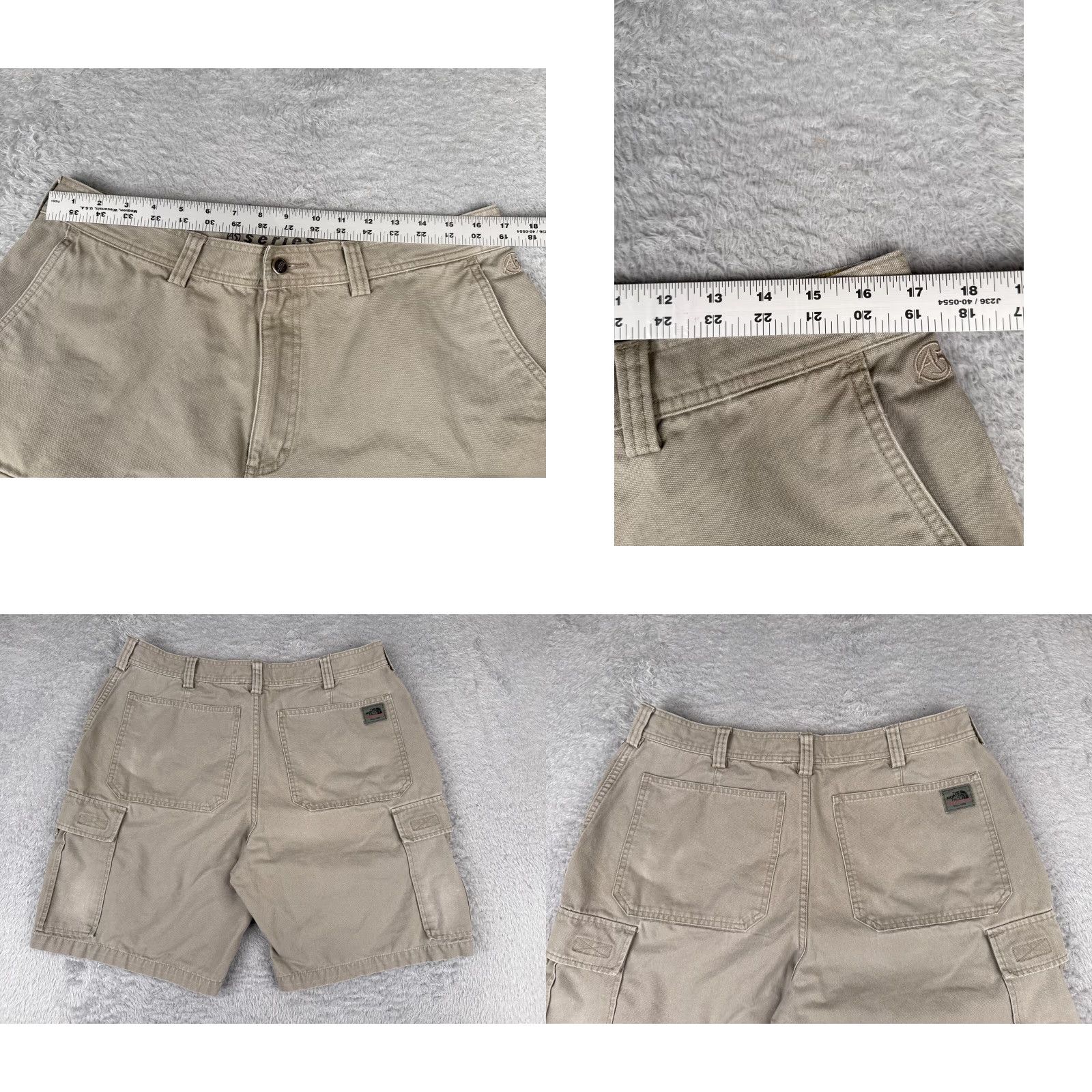 The North Face The North Face Men Short Beige Cotton Canvas Cargo 36x10 Belted Zip Front Pockets Casual Vintage No Size US 36 / EU 52 - 9 Thumbnail