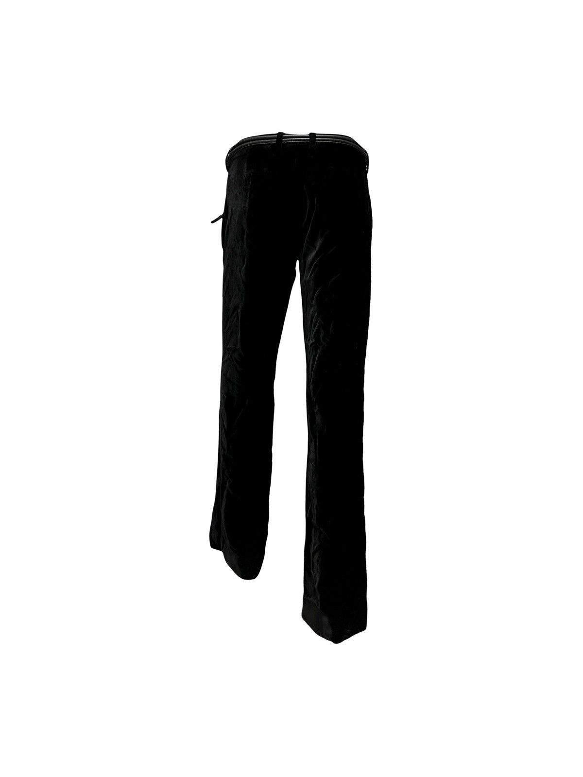 Gucci GUCCI Fall Winter 2004 Velvet Pants with Leather Rope Belt Size 27" / US 4 / IT 40 - 2 Thumbnail