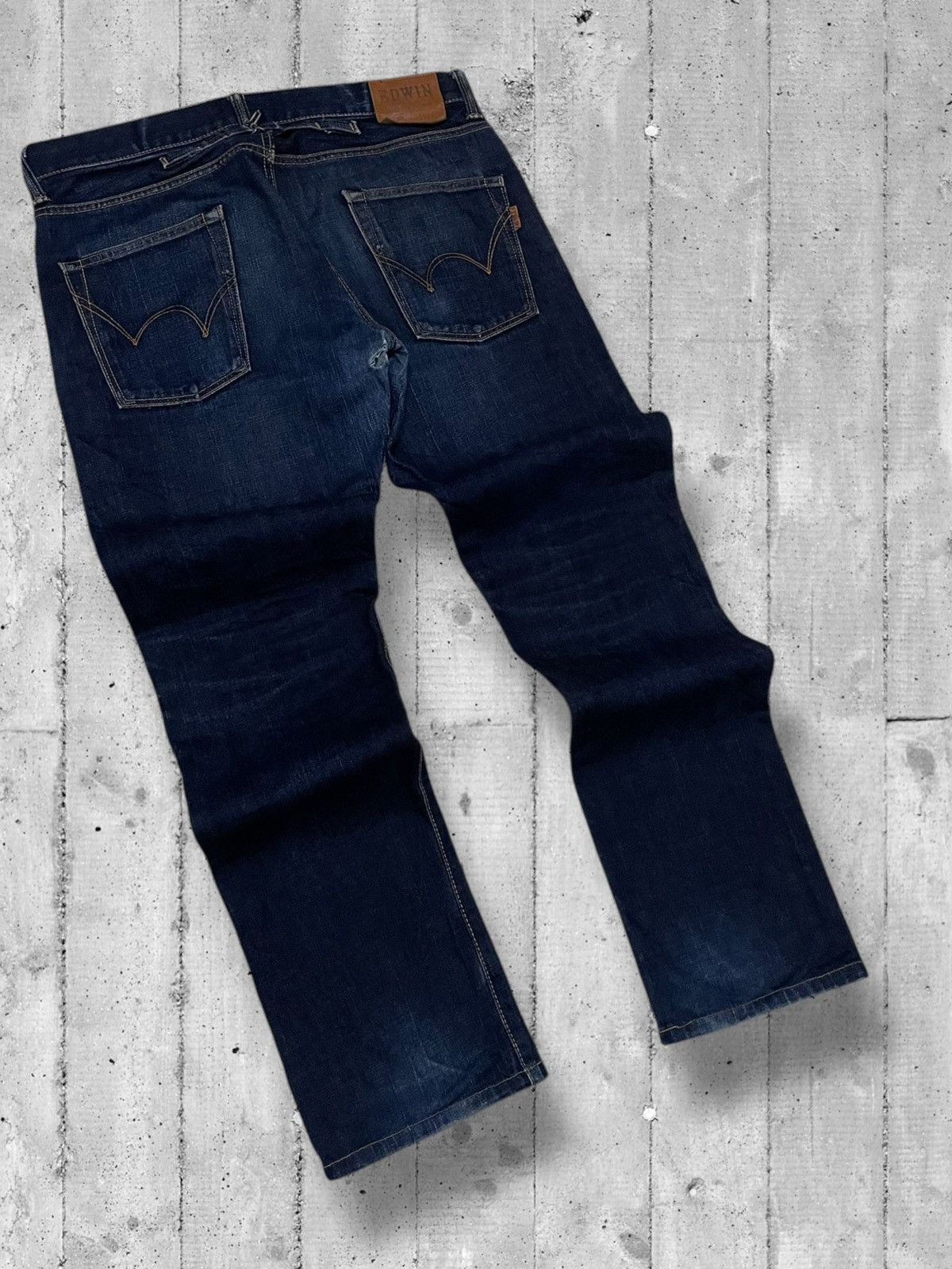 Designer × Edwin × Vintage Vintage Og Designer Japan Edwin Selvedge Distressed Denim Size US 34 / EU 50 - 11 Thumbnail