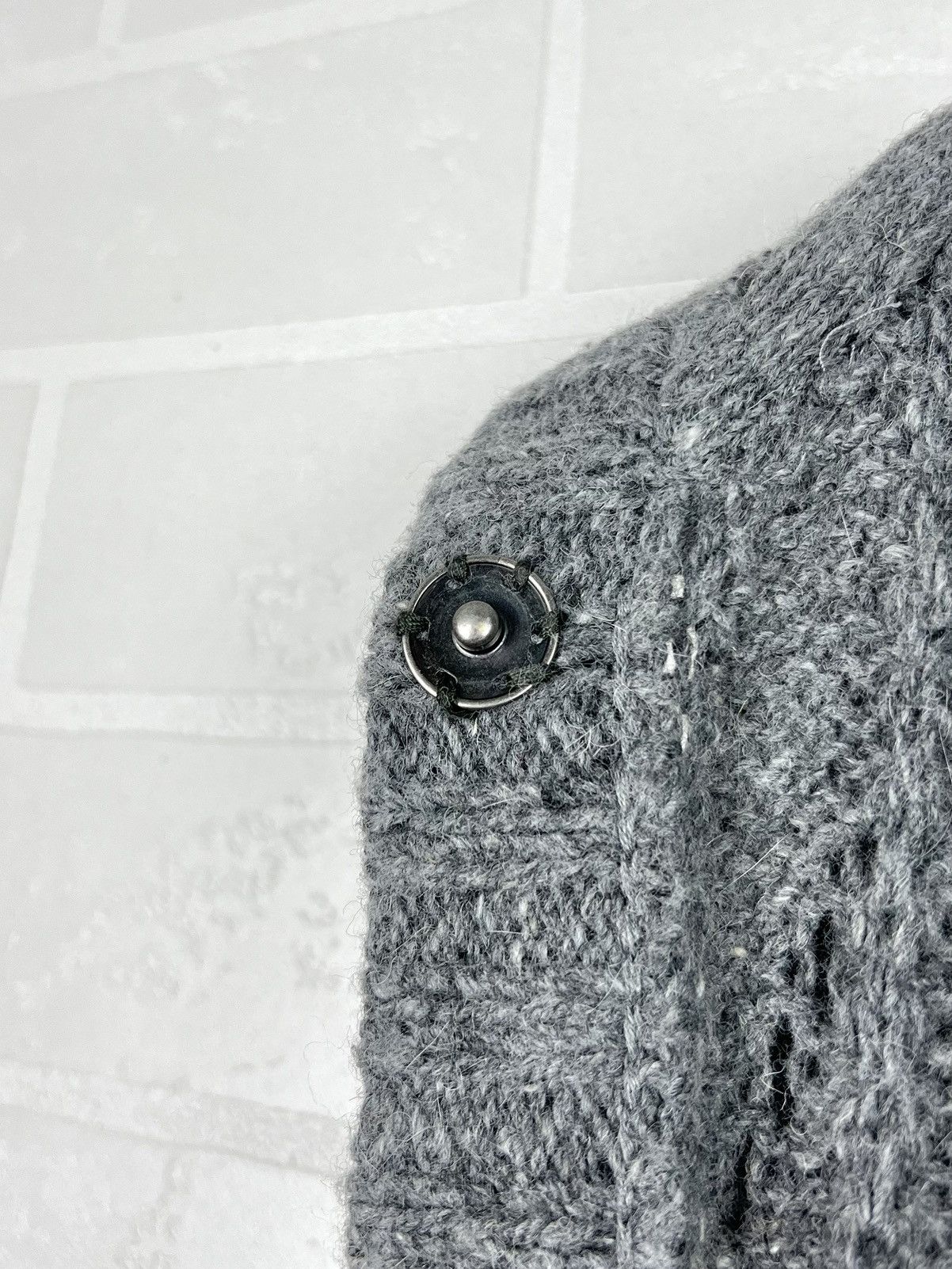 Hermes HERMES Sweater Hooded Wool Knit Mesh Pockets Gray Women's Size M / US 6-8 / IT 42-44 - 13 Thumbnail