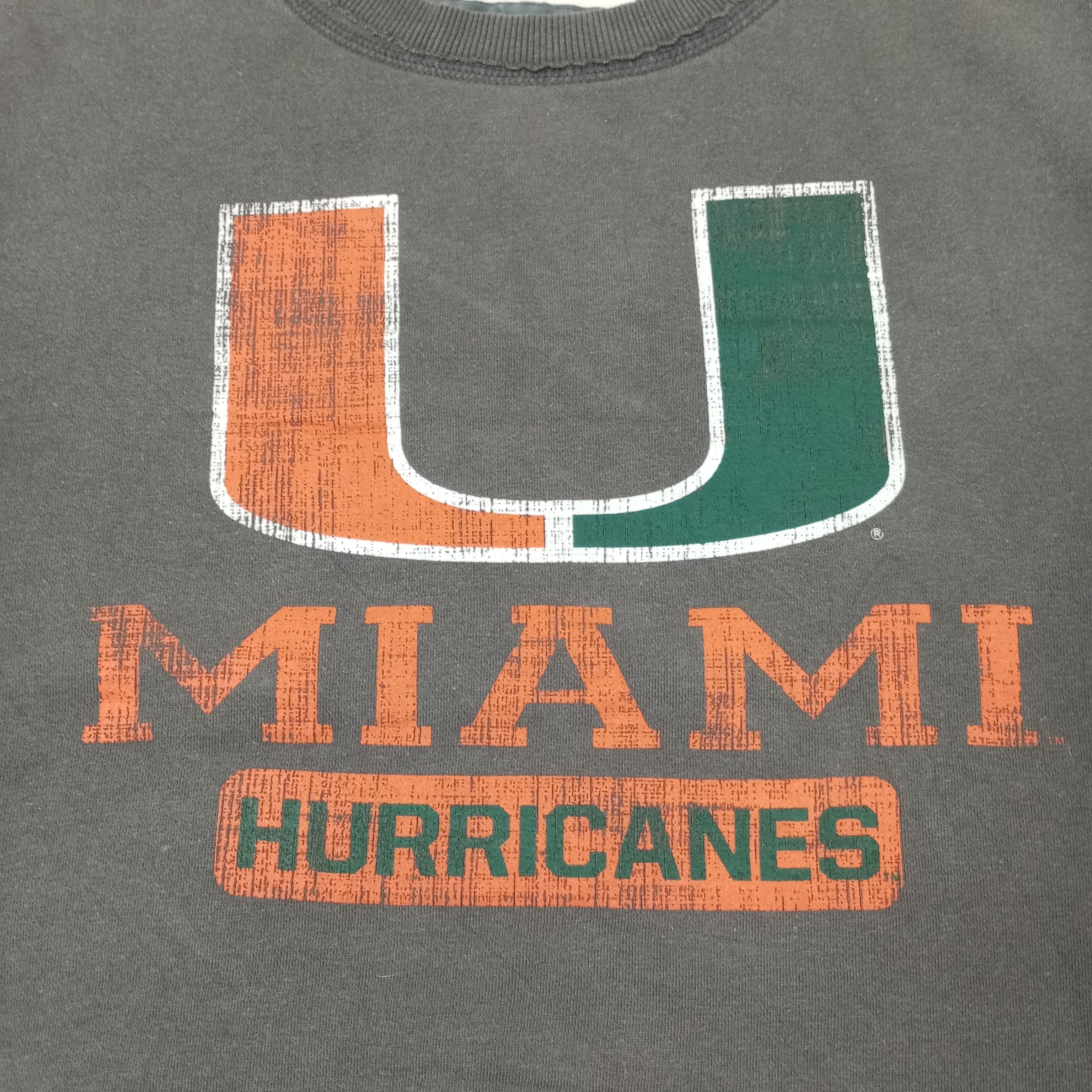 Vintage Mami Hurricanes Sweatshirt c248n10 Size US M / EU 48-50 / 2 - 2 Thumbnail