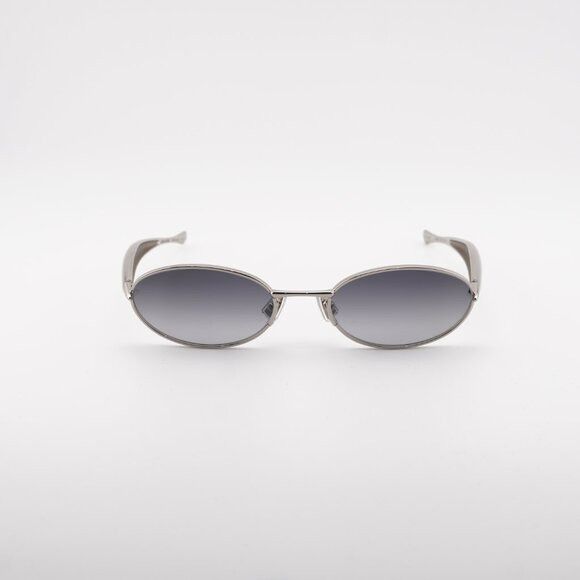 Bottega Veneta Bottega Veneta BV1386S 003 Sunglasses Silver Oval Frame Size ONE SIZE - 2 Thumbnail