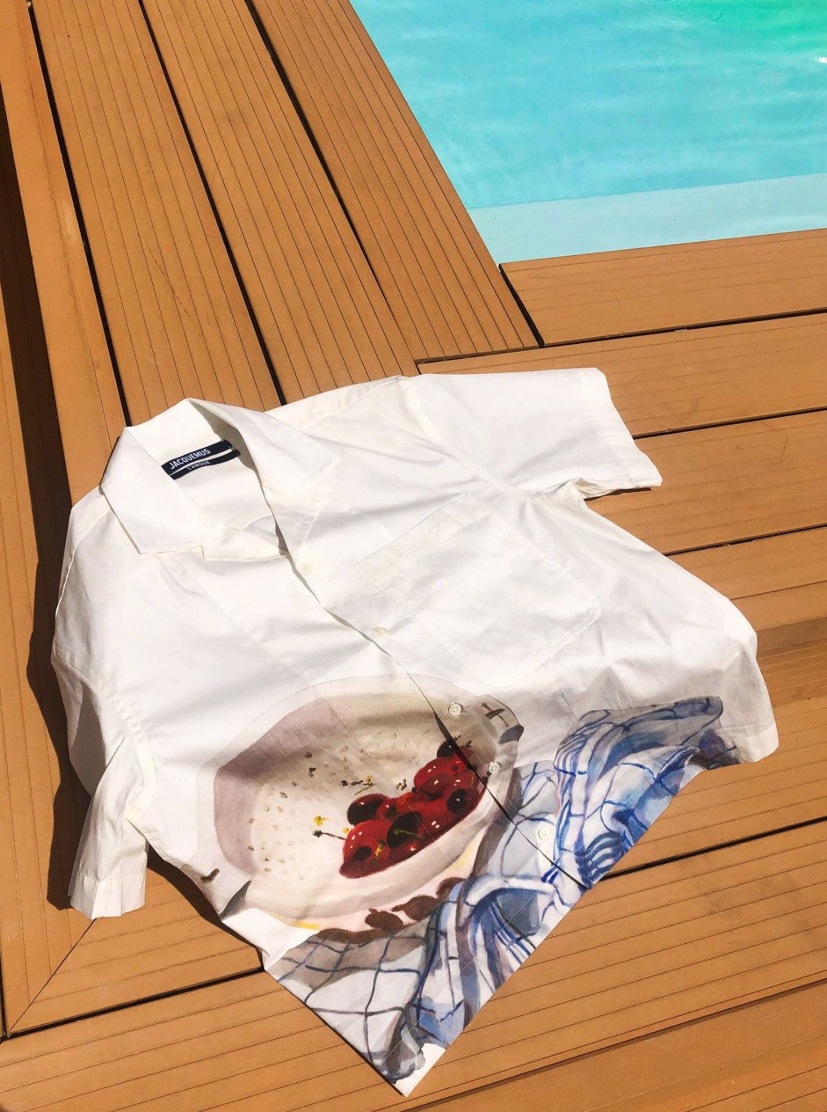Jacquemus SS21 “L’Amour” La Chemise Jean Cherry Print Shirt Size US S / EU 44-46 / 1 - 1 Thumbnail