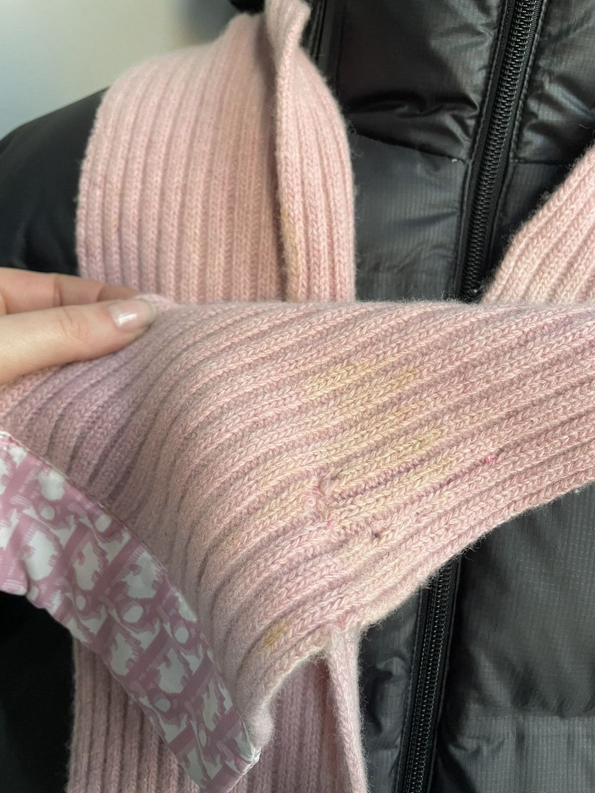 Dior Pink Dior Scarf Bigo Logo Monogram Cashmere 138cm Size ONE SIZE - 5 Thumbnail