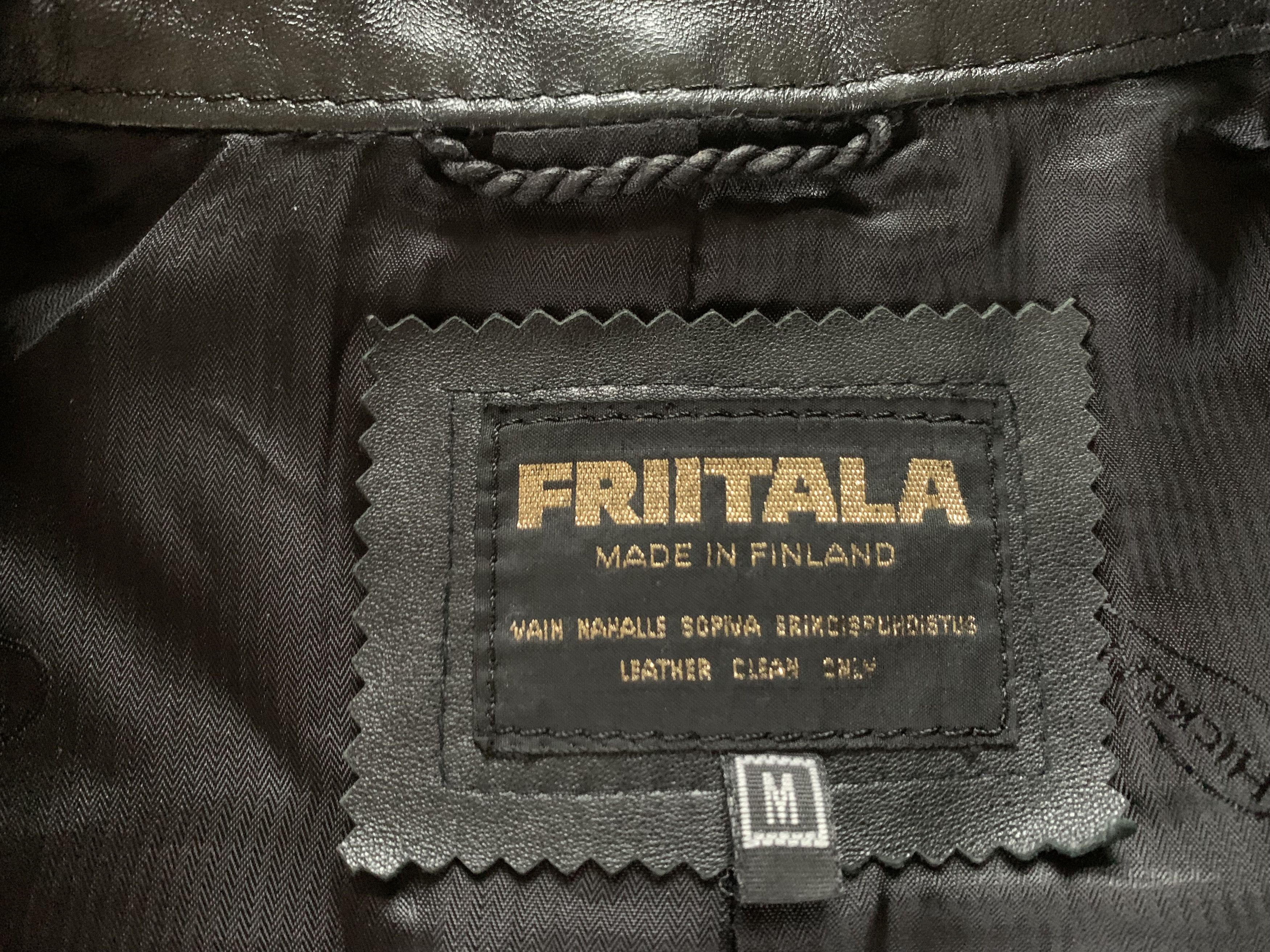 Designer Friitala Women Black Long Leather Jacket Trench Size M / US 6-8 / IT 42-44 - 5 Thumbnail