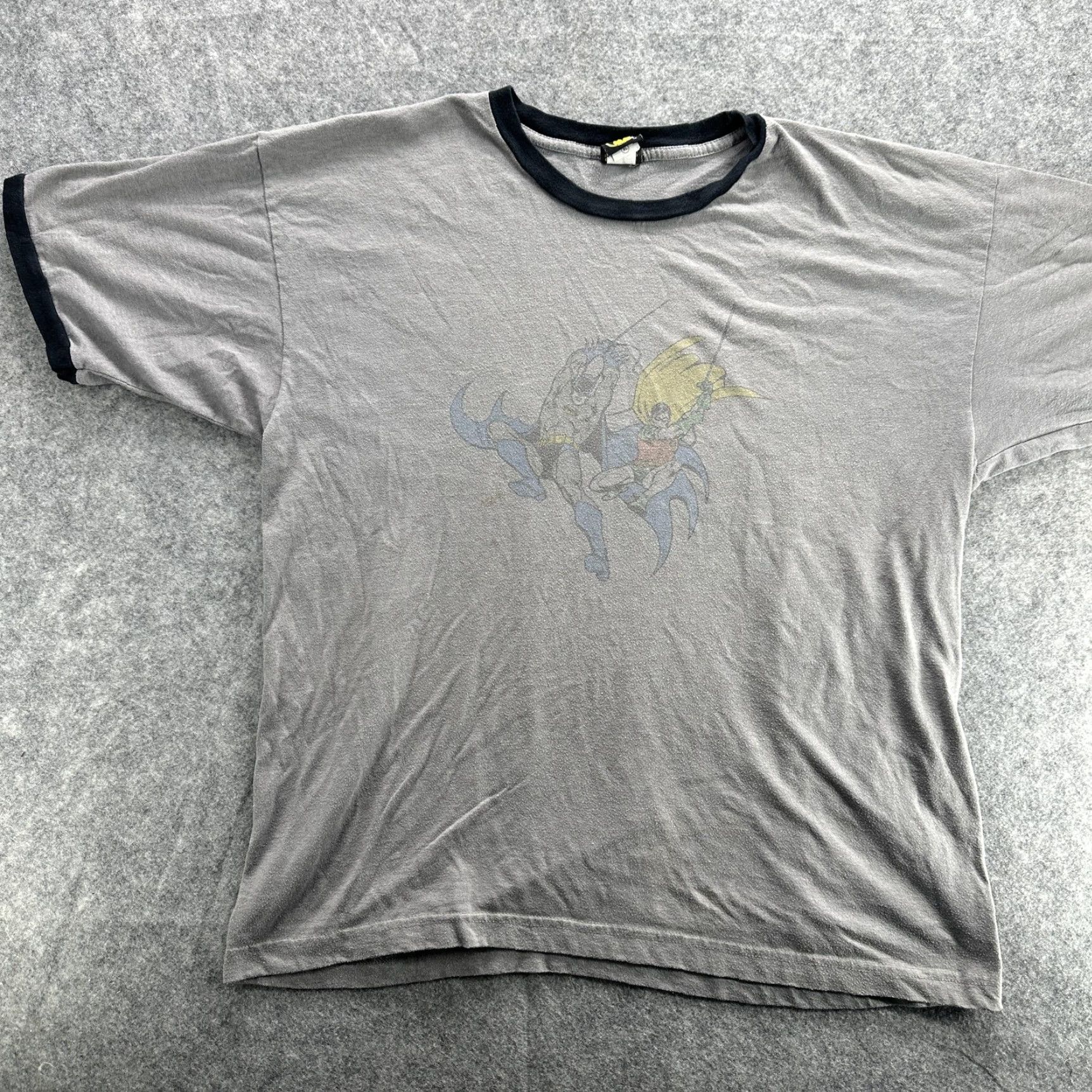 Vintage VINTAGE Batman & Robin Shirt Mens XL Gray Ringer 00s Graphic Print DC Comics Made in USA Mens Size US XL / EU 56 / 4 - 2 Thumbnail