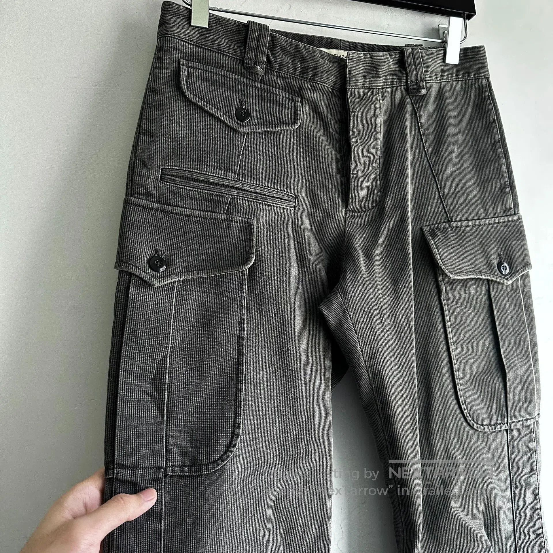 Balenciaga balenciaga washed cargo pocket trousers size 44. Size US 44 / EU 60 - 3 Thumbnail